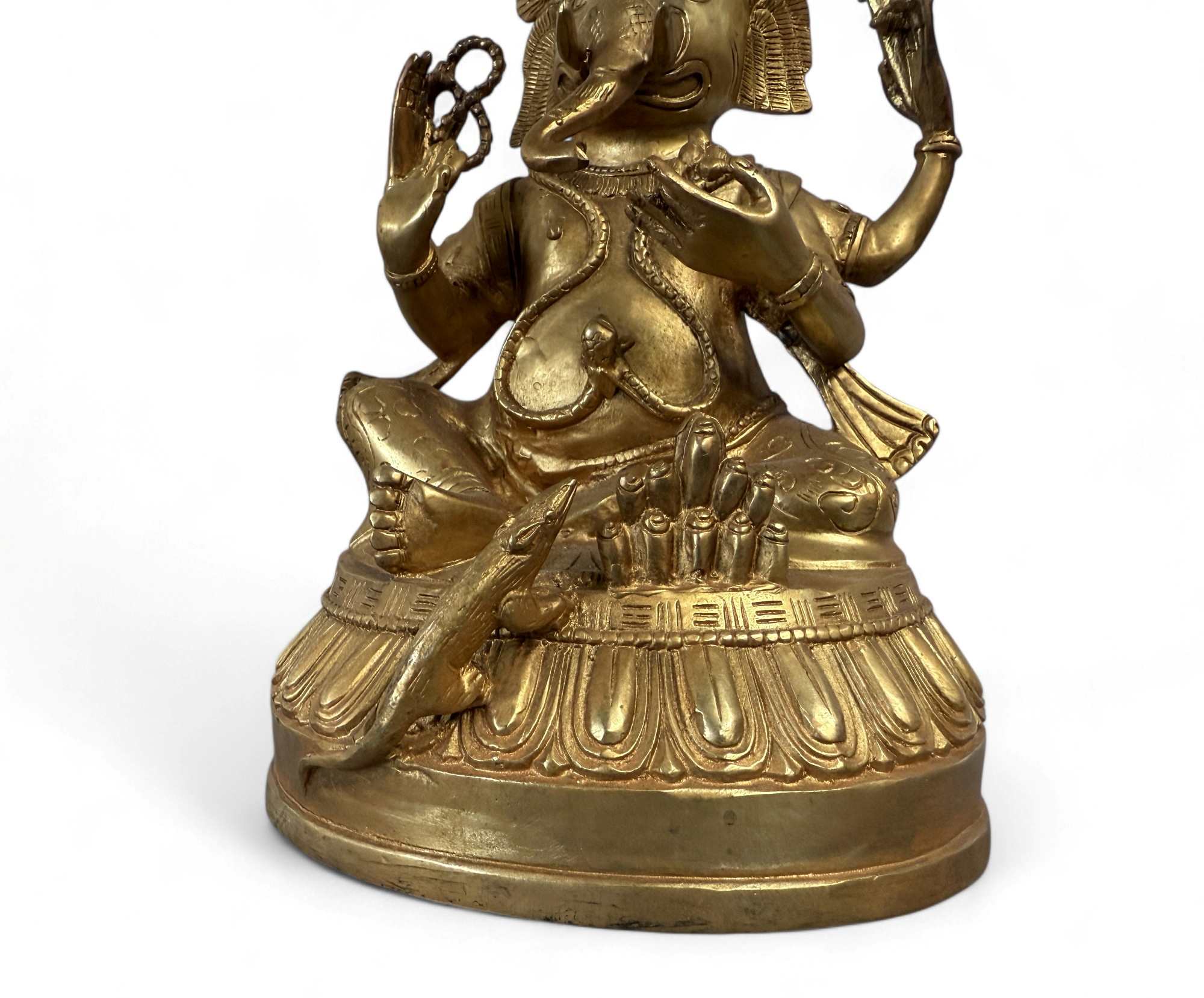 Bronze Ganesha Figur – Elefantengott des Wohlstands & der Weisheit, 26 cm