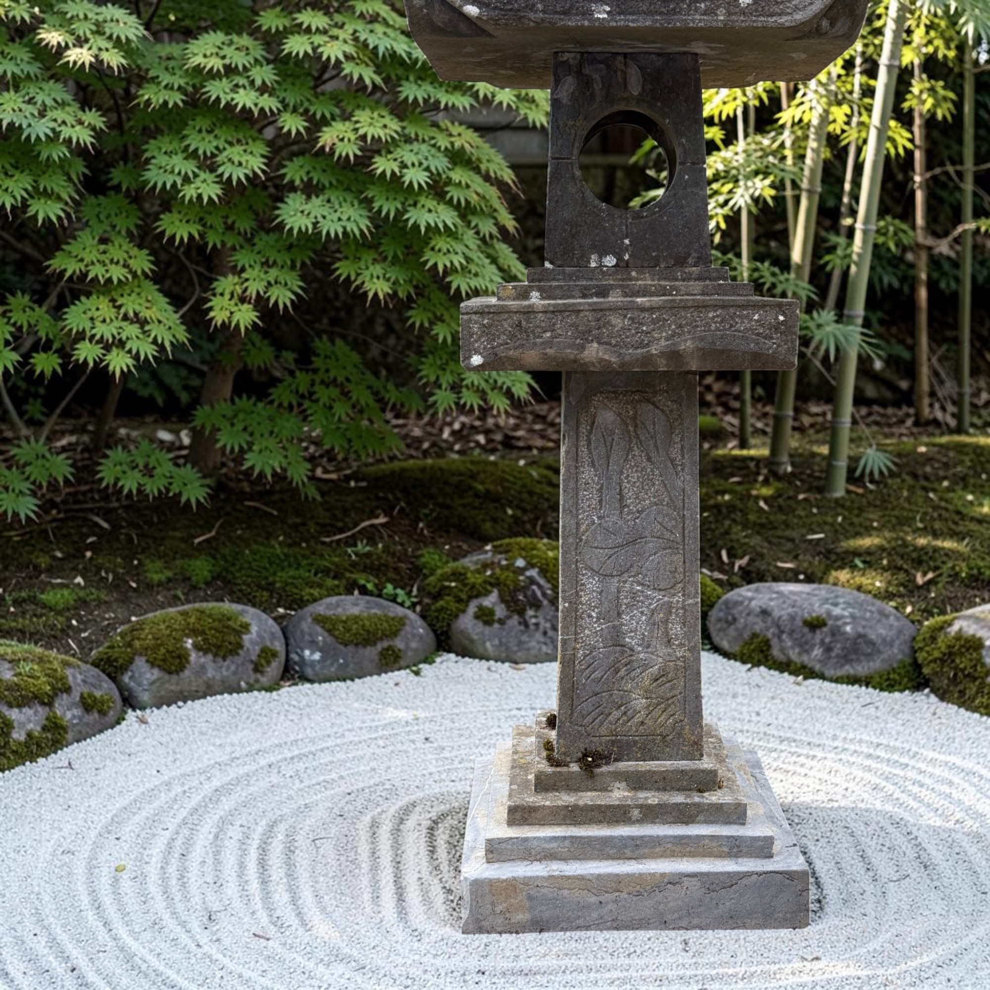 Chinesische Steinlaterne Geisterhaus Garten Pagode Bluestone Naturstein
