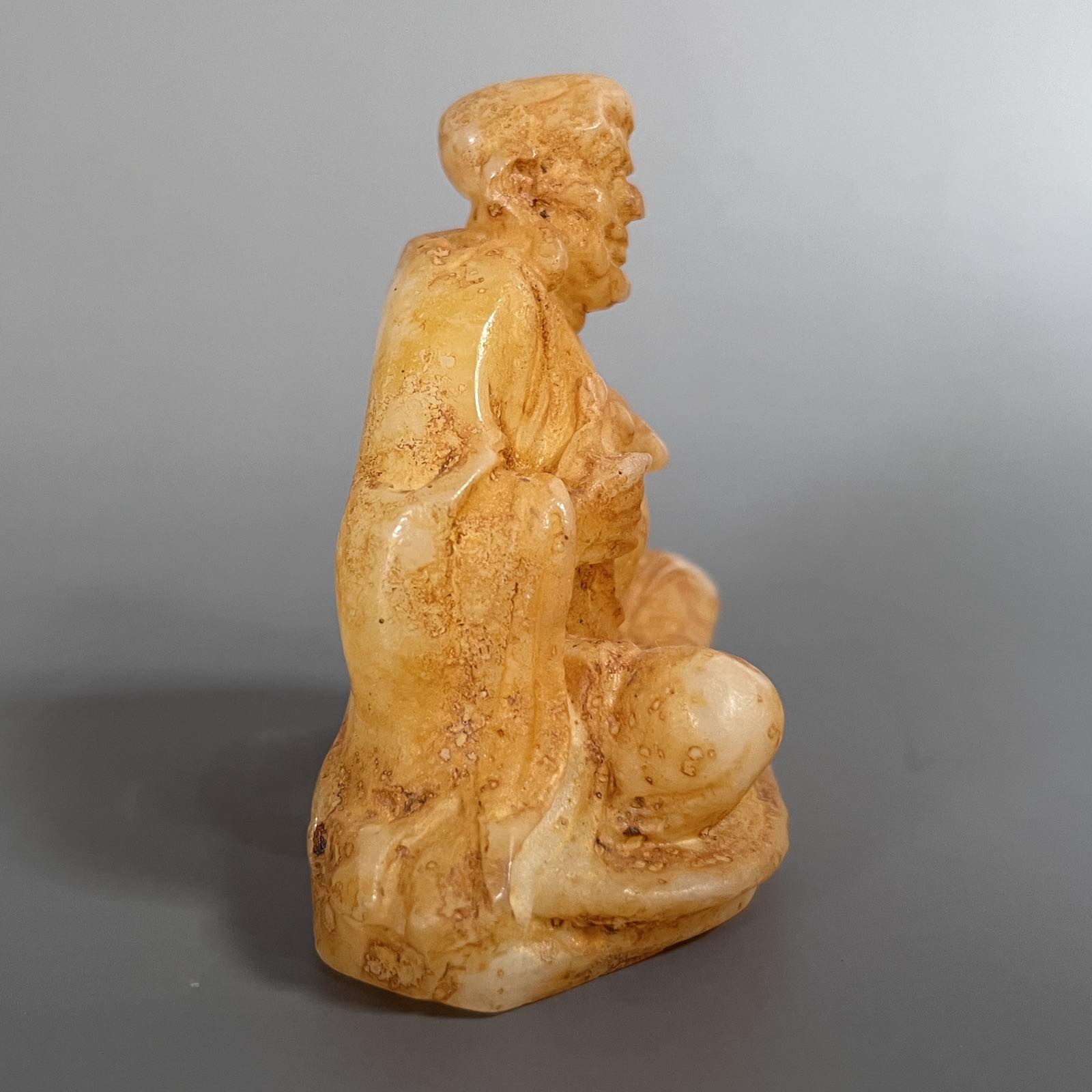 Arhat Figur China Jade Buddhismus Luohan - 8cm