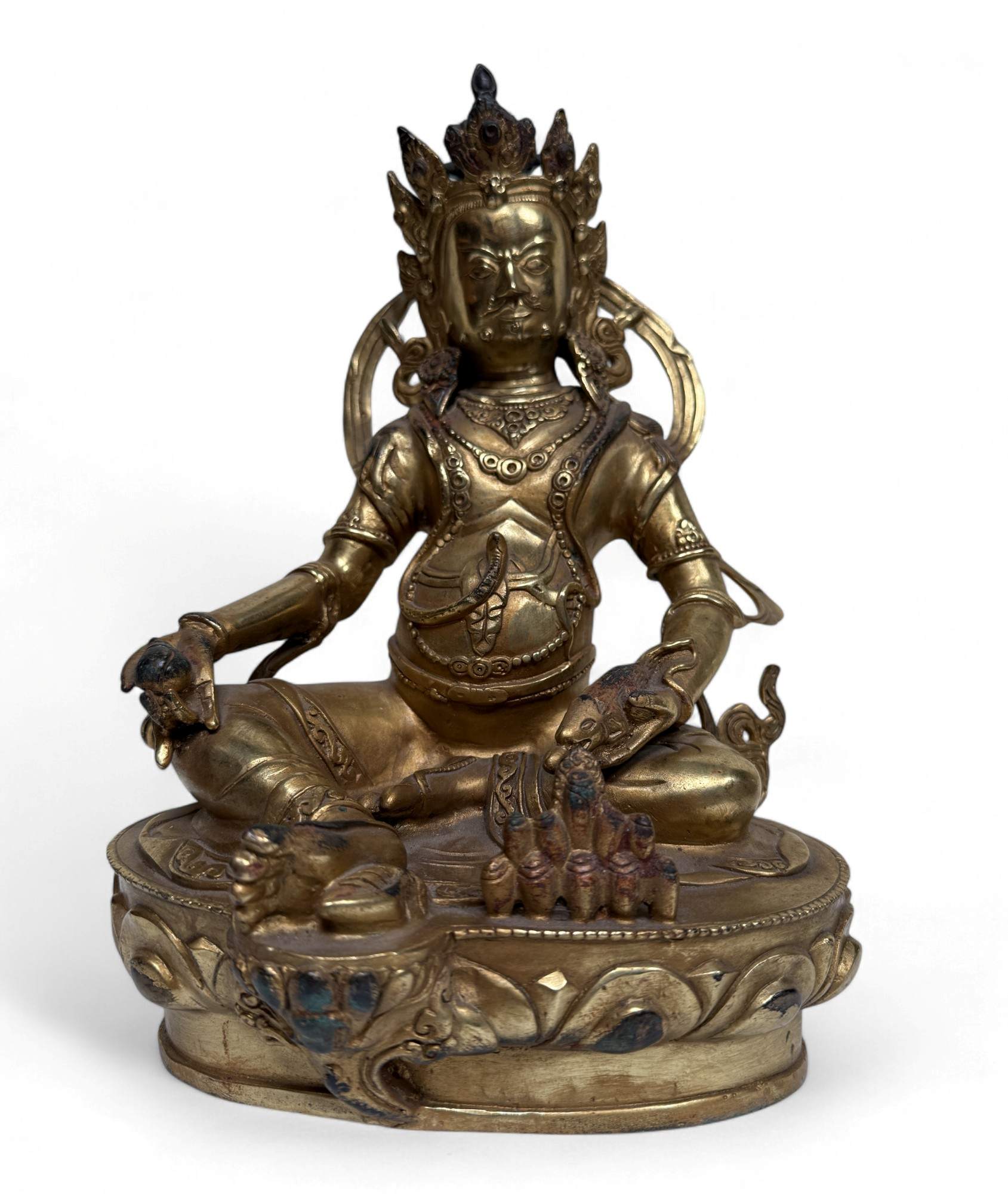 Kubera Jambhala Bronze Figur Tibet China Skulptur 29 cm groß