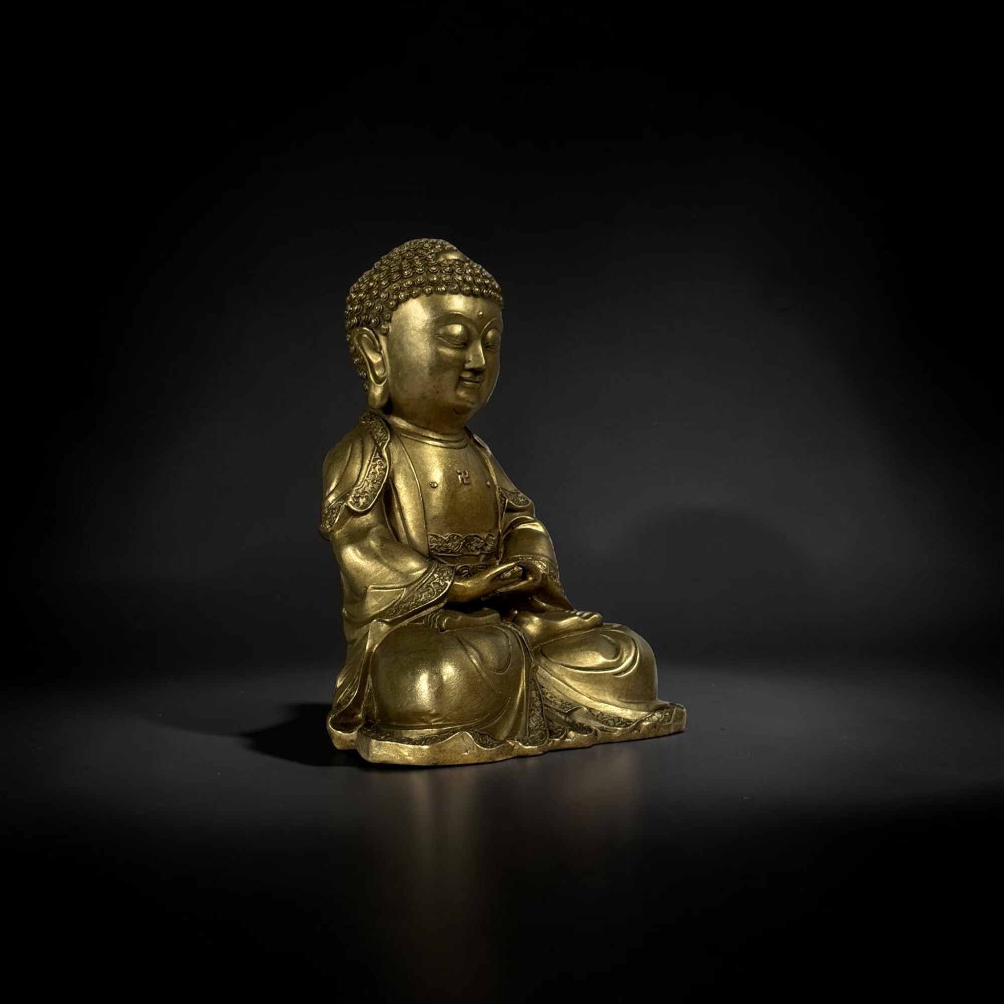 Bronze Buddha Figur 30 cm – Dhyana Mudra - Nordchina