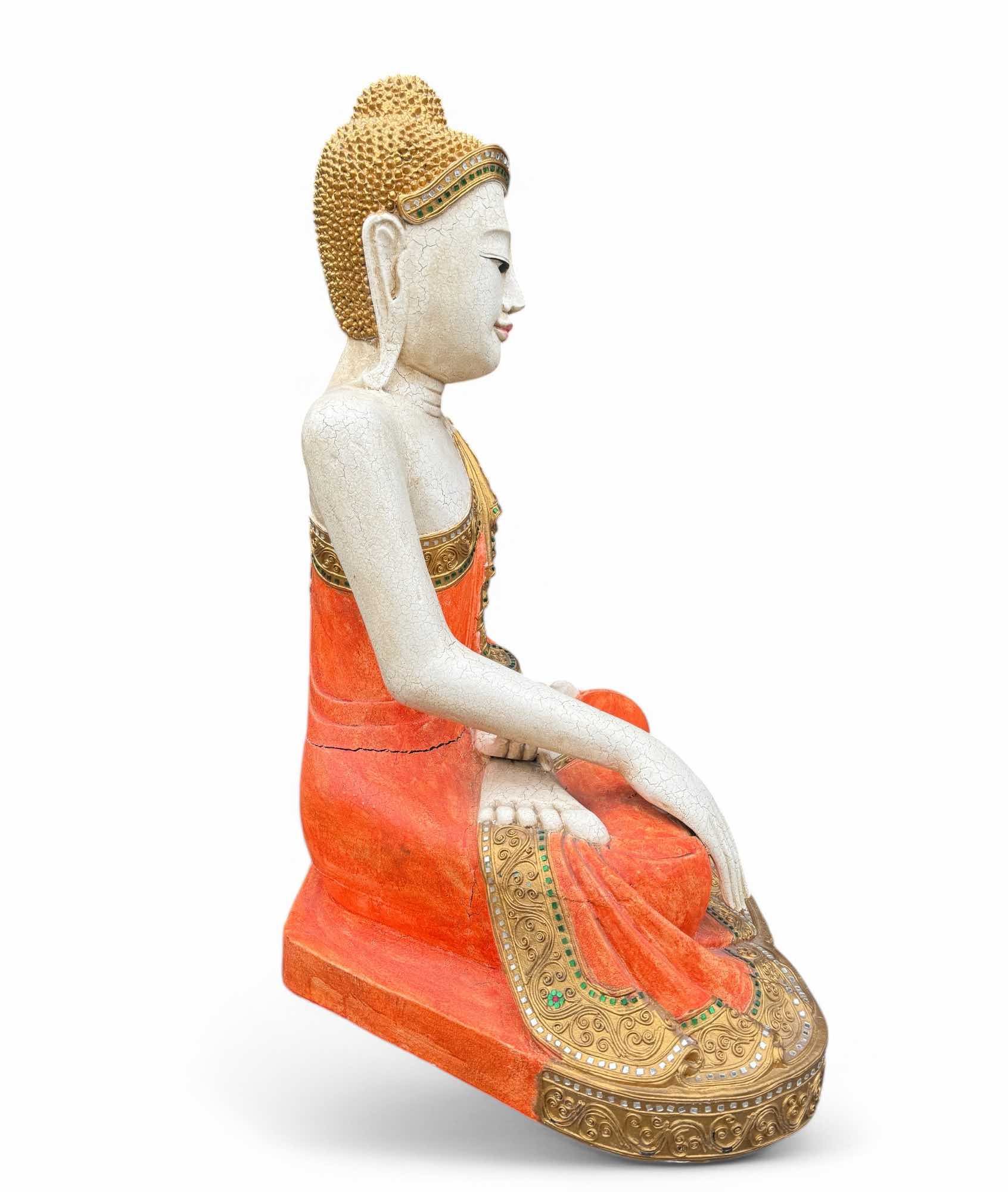 Holz Buddha Statue Thailand Skulptur 90 cm groß Holz Buddha Statue Thailand Skulptur 90 cm groß