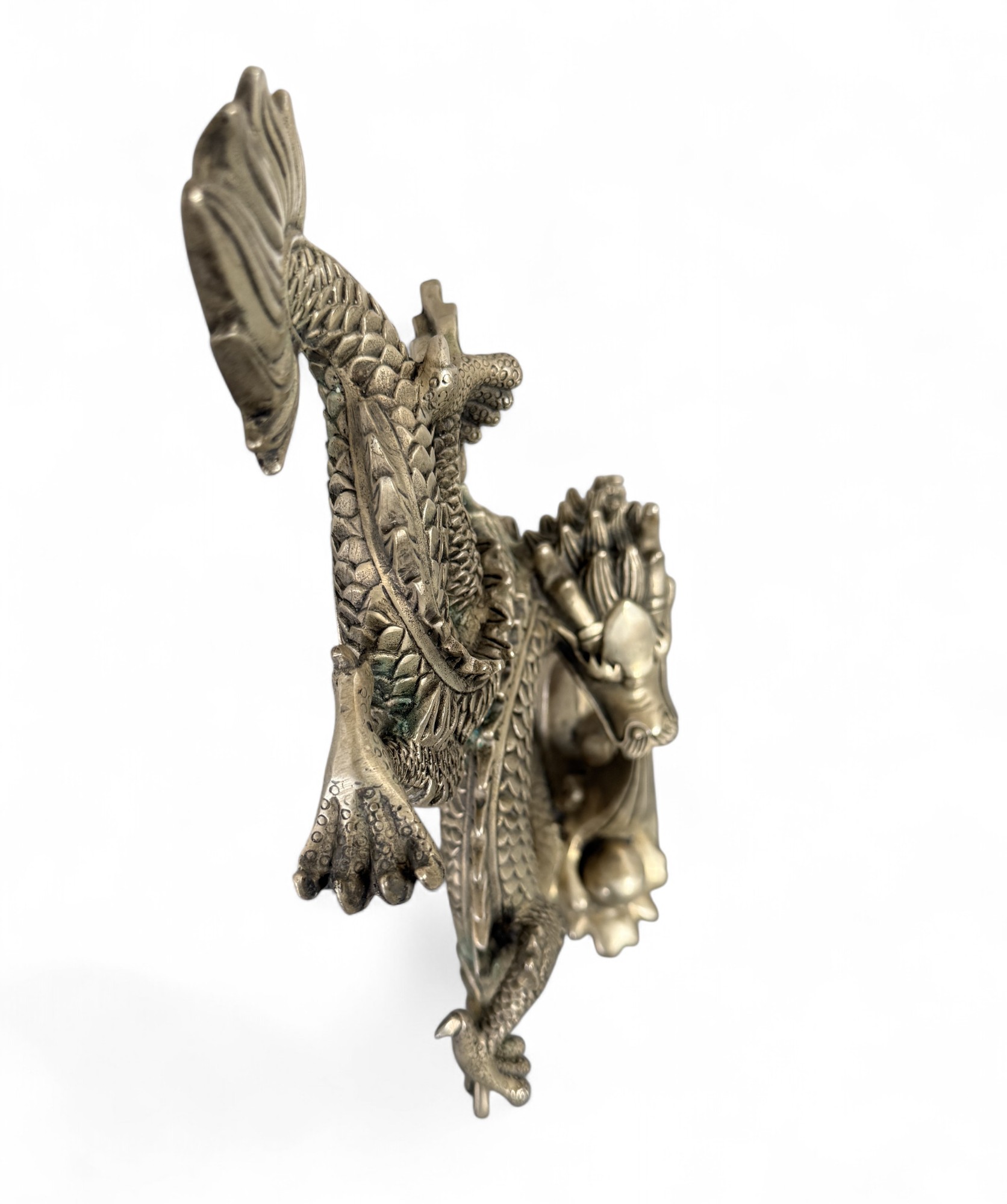China Bronze Drachen Figur 35,5 cm groß