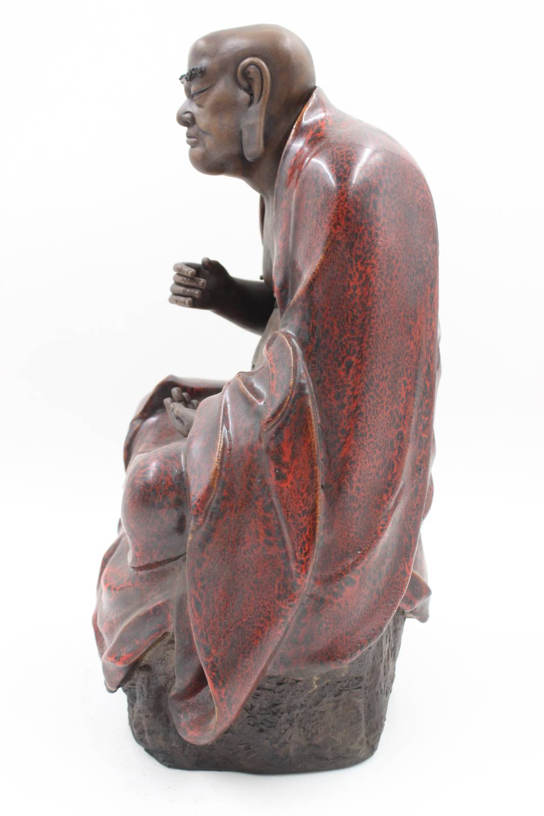 Arhat Keramik Figur (38cm) Porzellan Lohan Skulptur