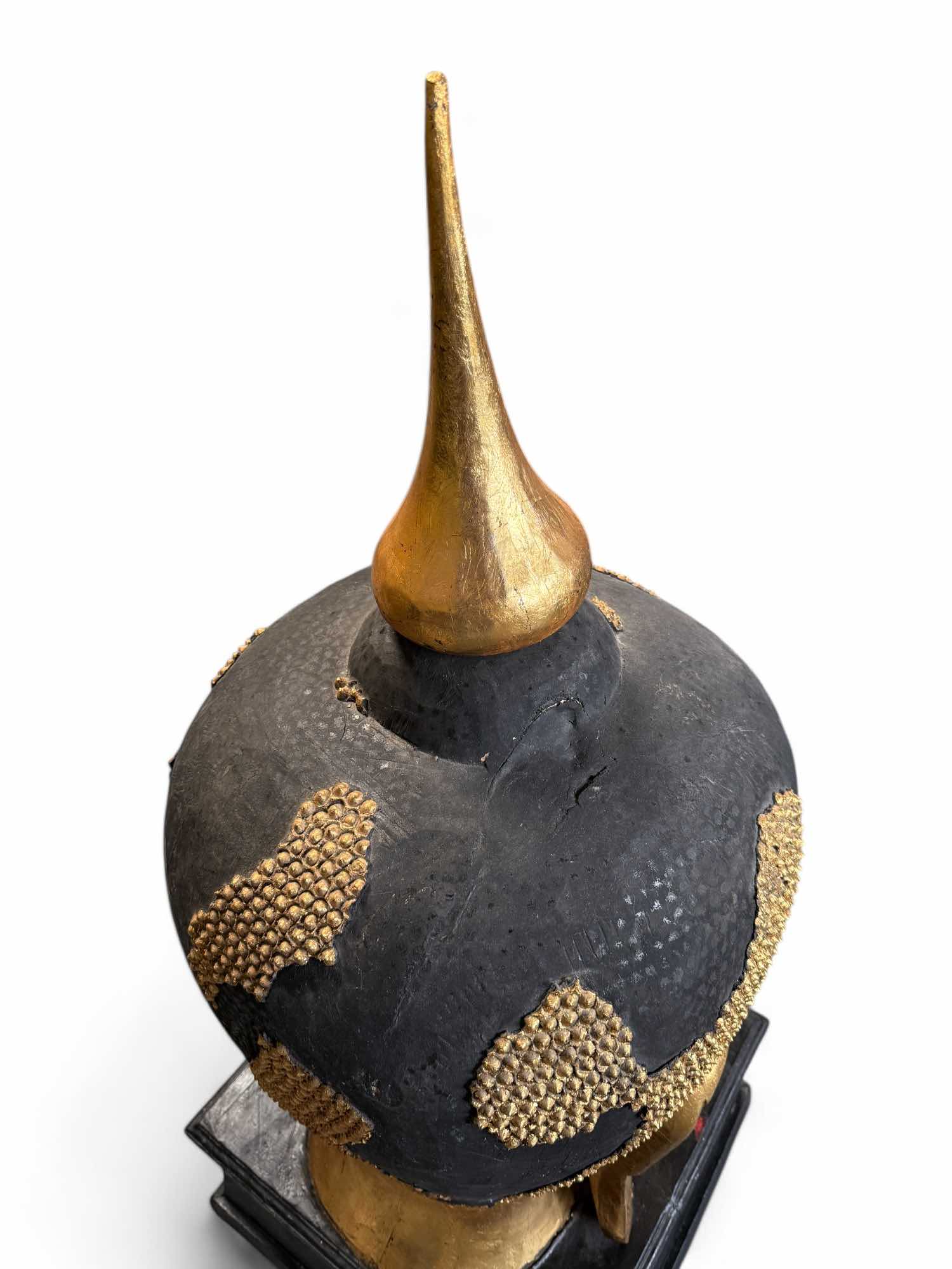 Holz Buddha Kopf Thailand mit Blattvergoldung - 117 cm