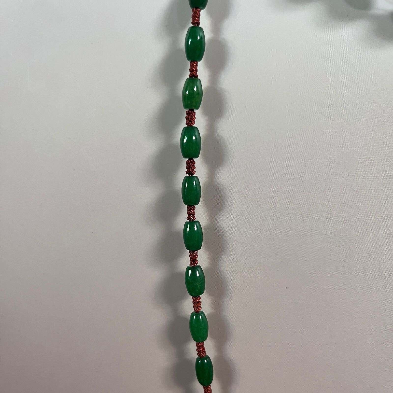Happy Buddha Kopf Halskette - grüne Jade