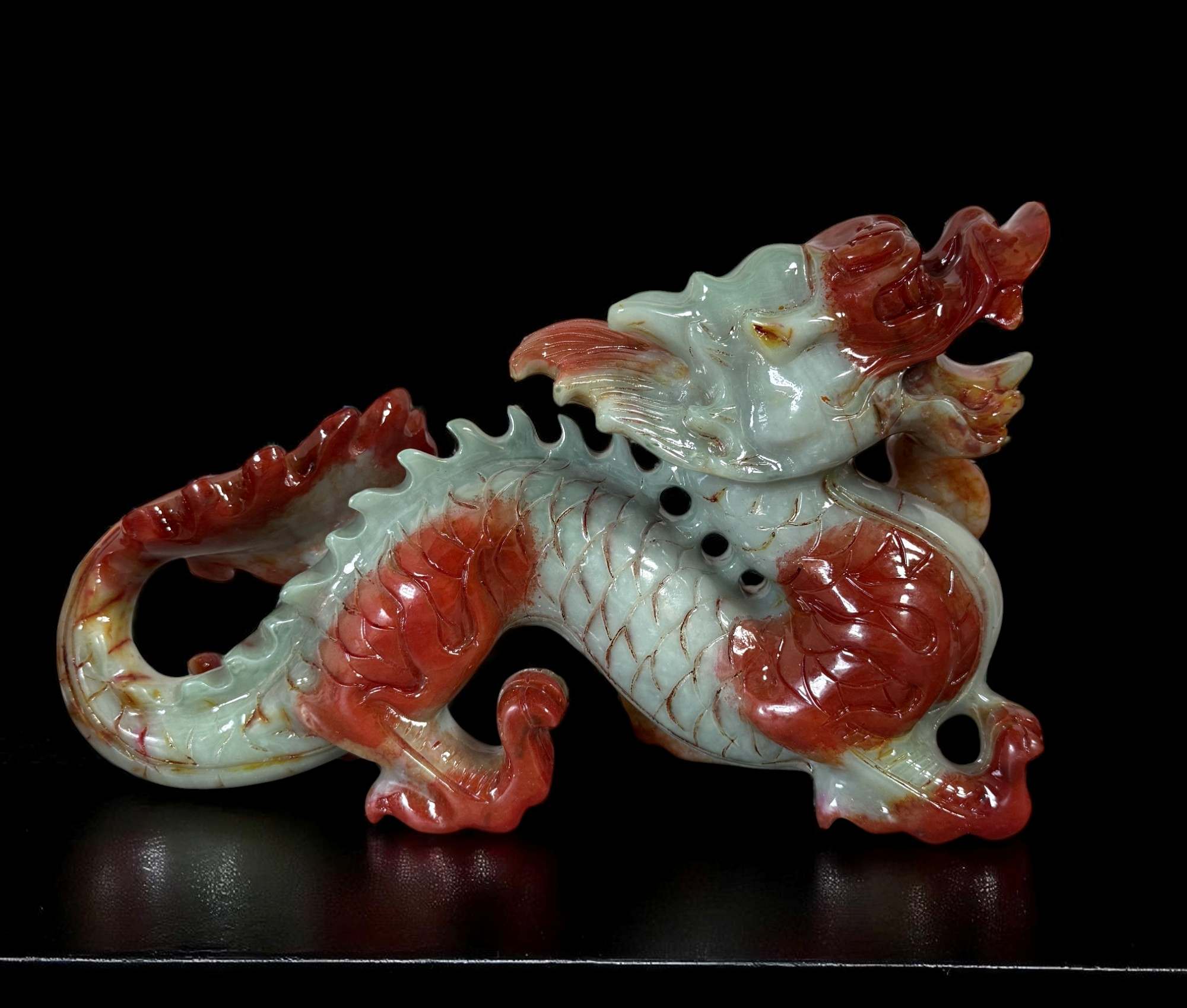 China Drache Xiujan Jade Figur - Fengshui Skulptur