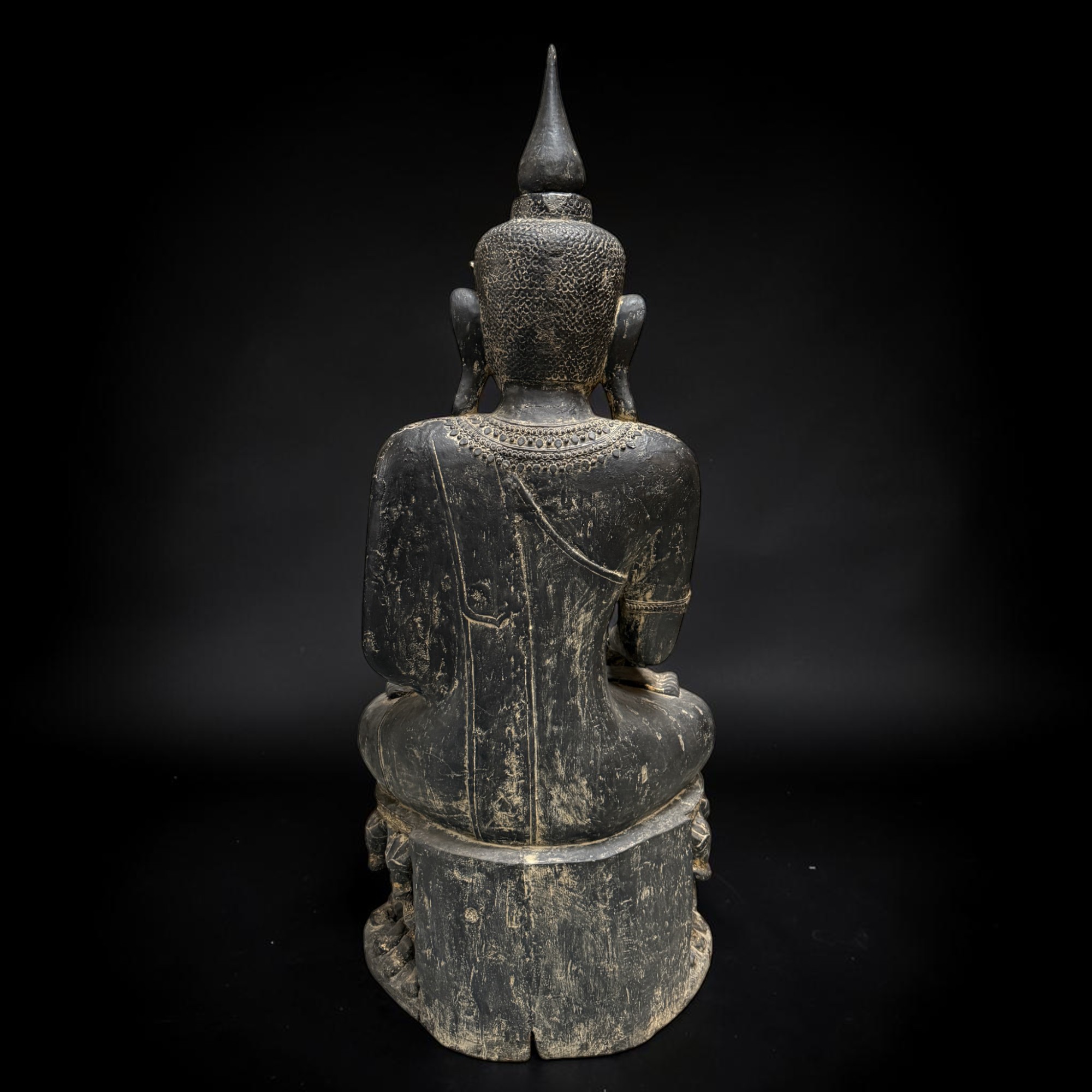 Monumentaler Teakholz Buddha 143cm - Rakhine State Unikat - Sammlerstück 18./19.