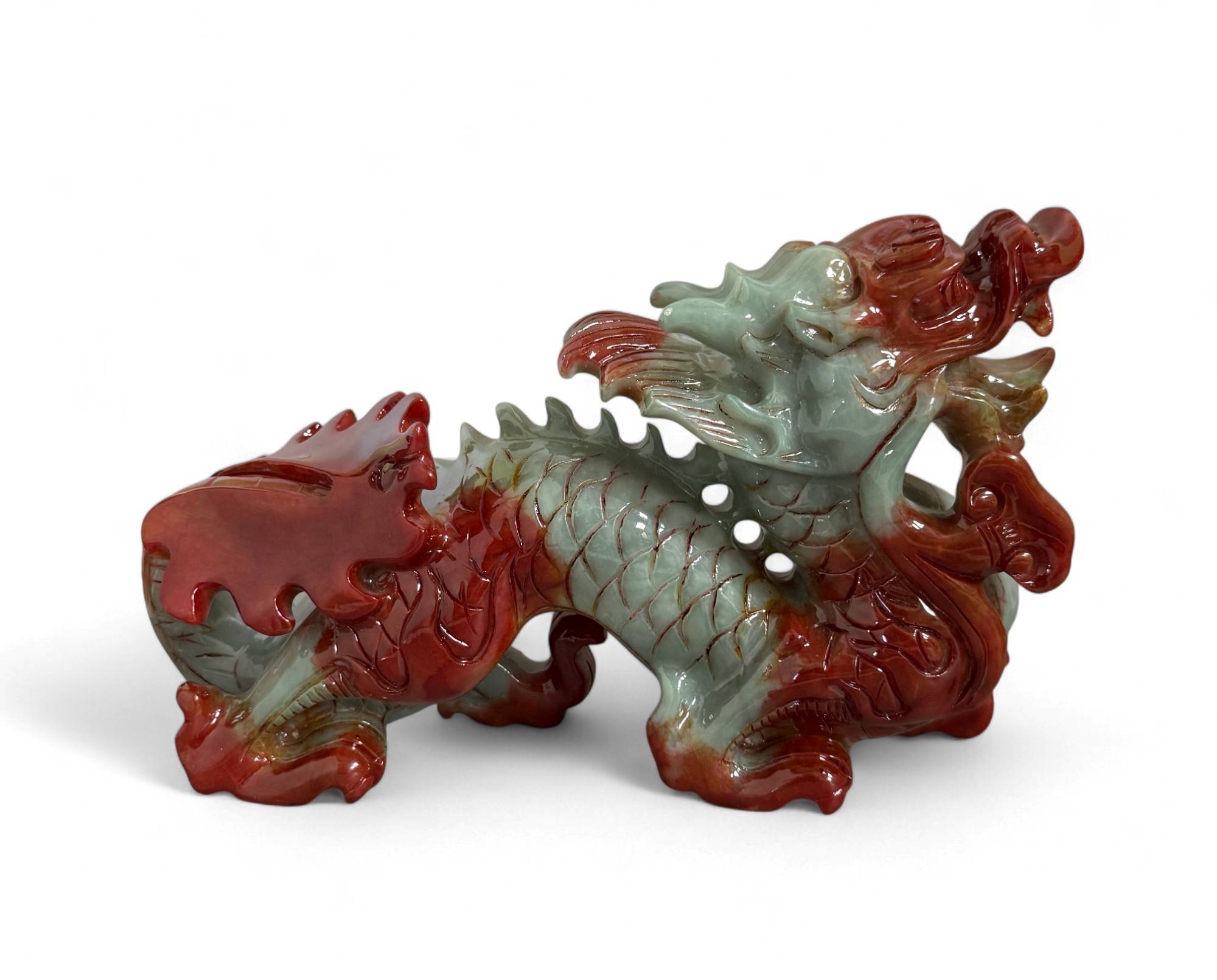 China Drache Xiujan Jade Figur - Fengshui Skulptur