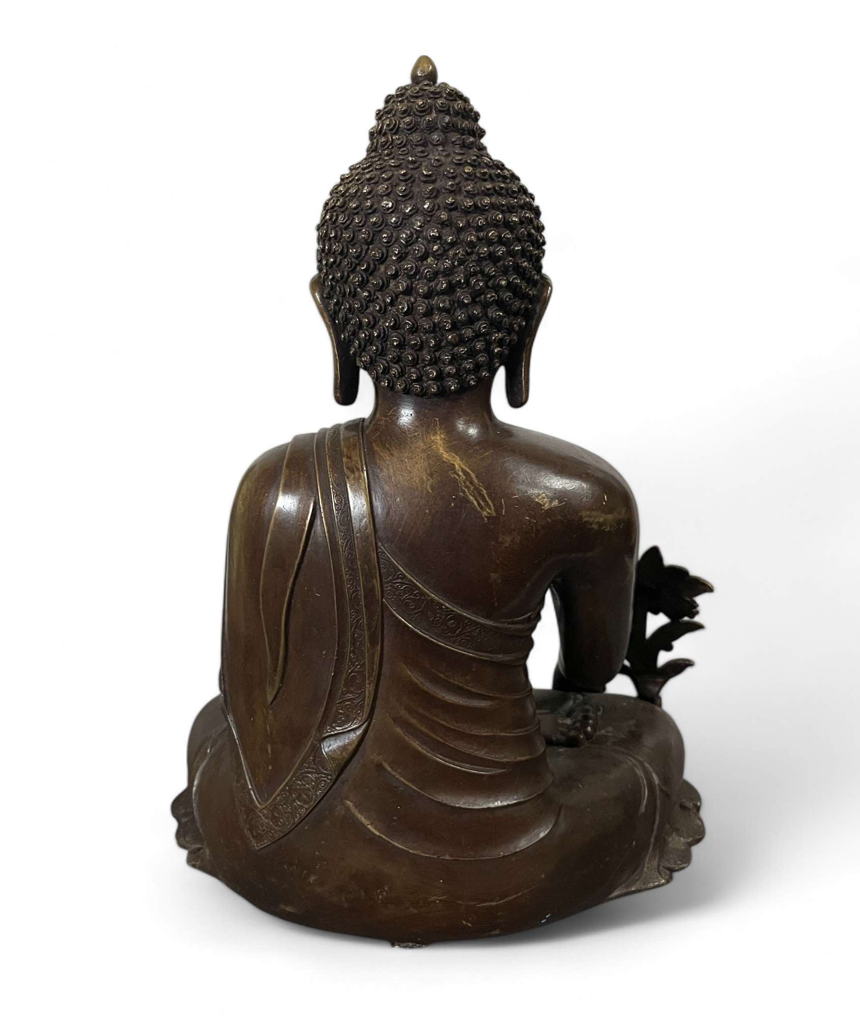 Medizin Buddha Figur Bronze Nepal Skulptur 36 cm groß