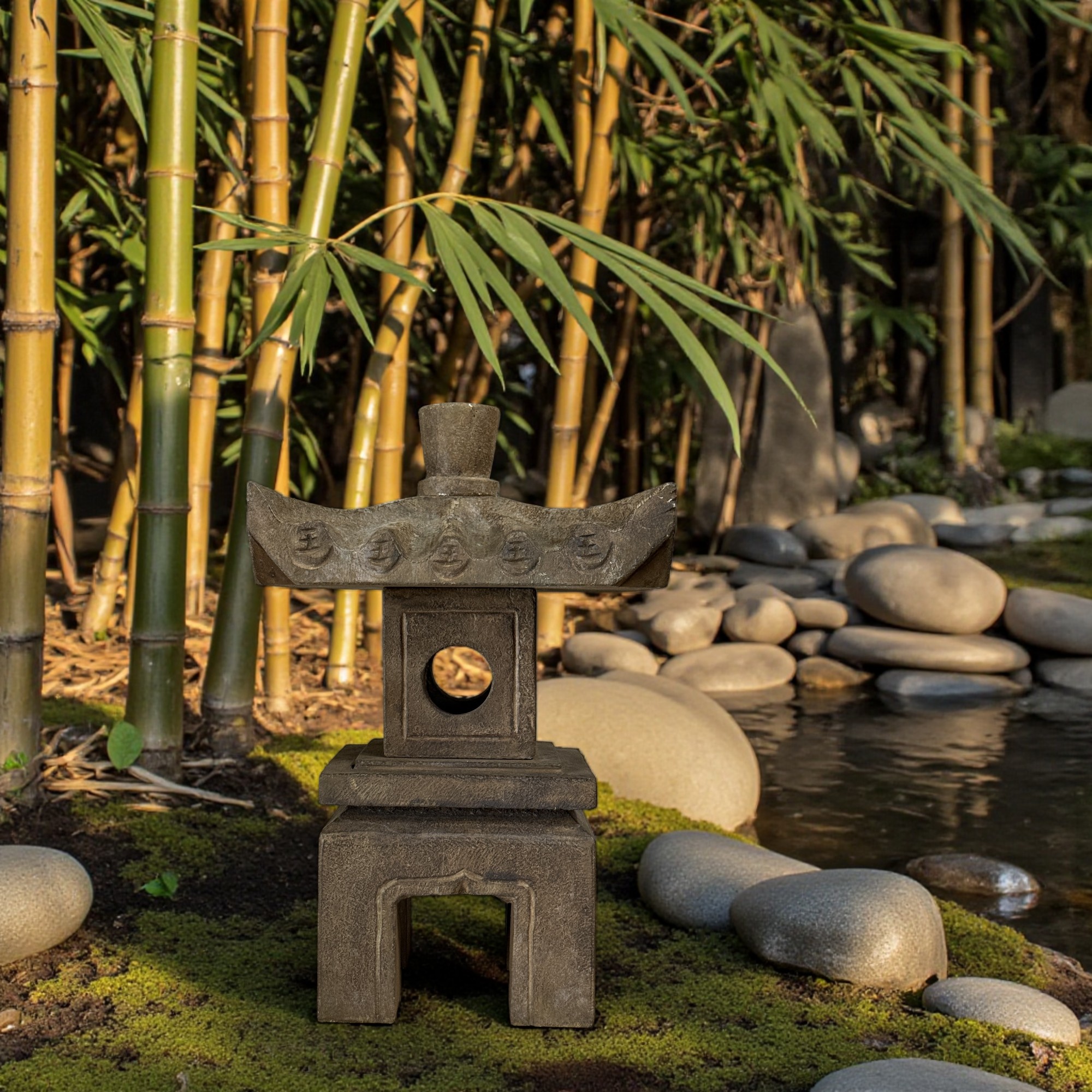 Asiatische Steinlaterne Geisterhaus Ahnenhaus