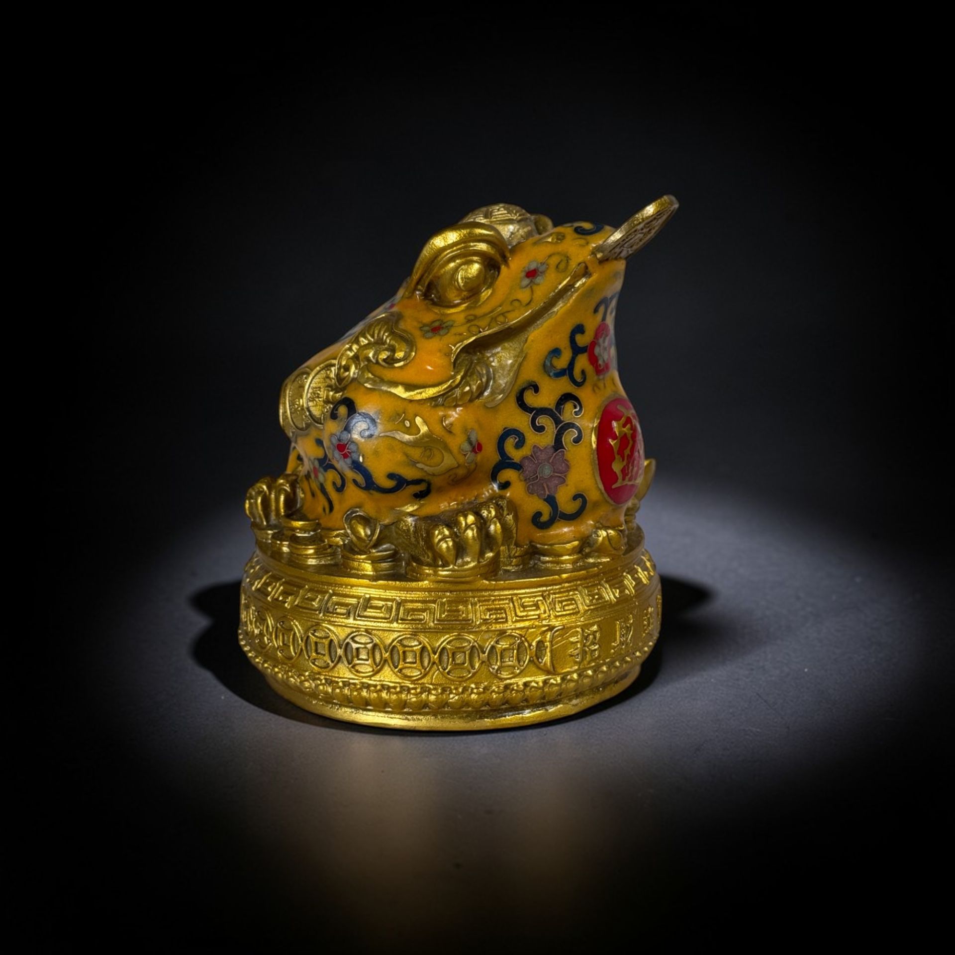 Reichtumsfrosch aus Bronze