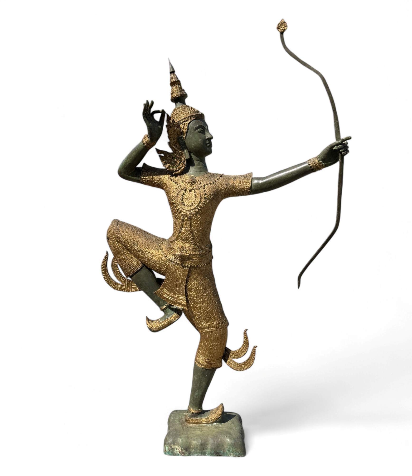 Thailändische Rama Bronze Statue Avatur Vishnus 170 cm groß