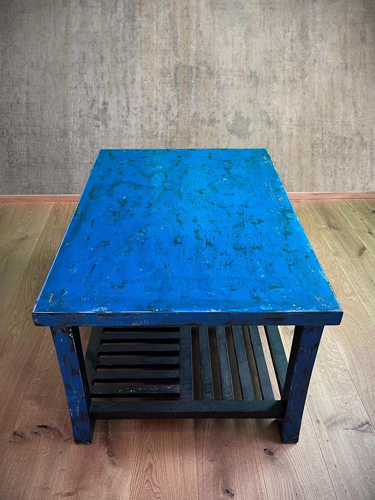 Chinesischer Teetisch Blau Couchtisch Shabby Chic