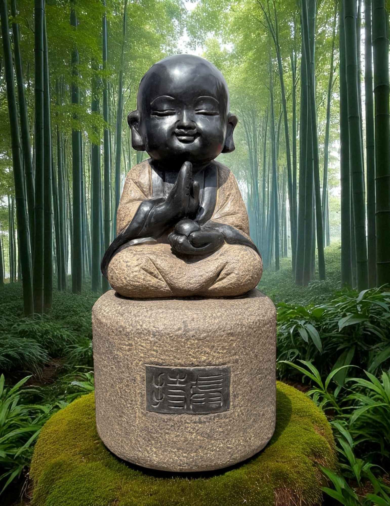 Zen Mönch Garten Figur China 62 cm groß