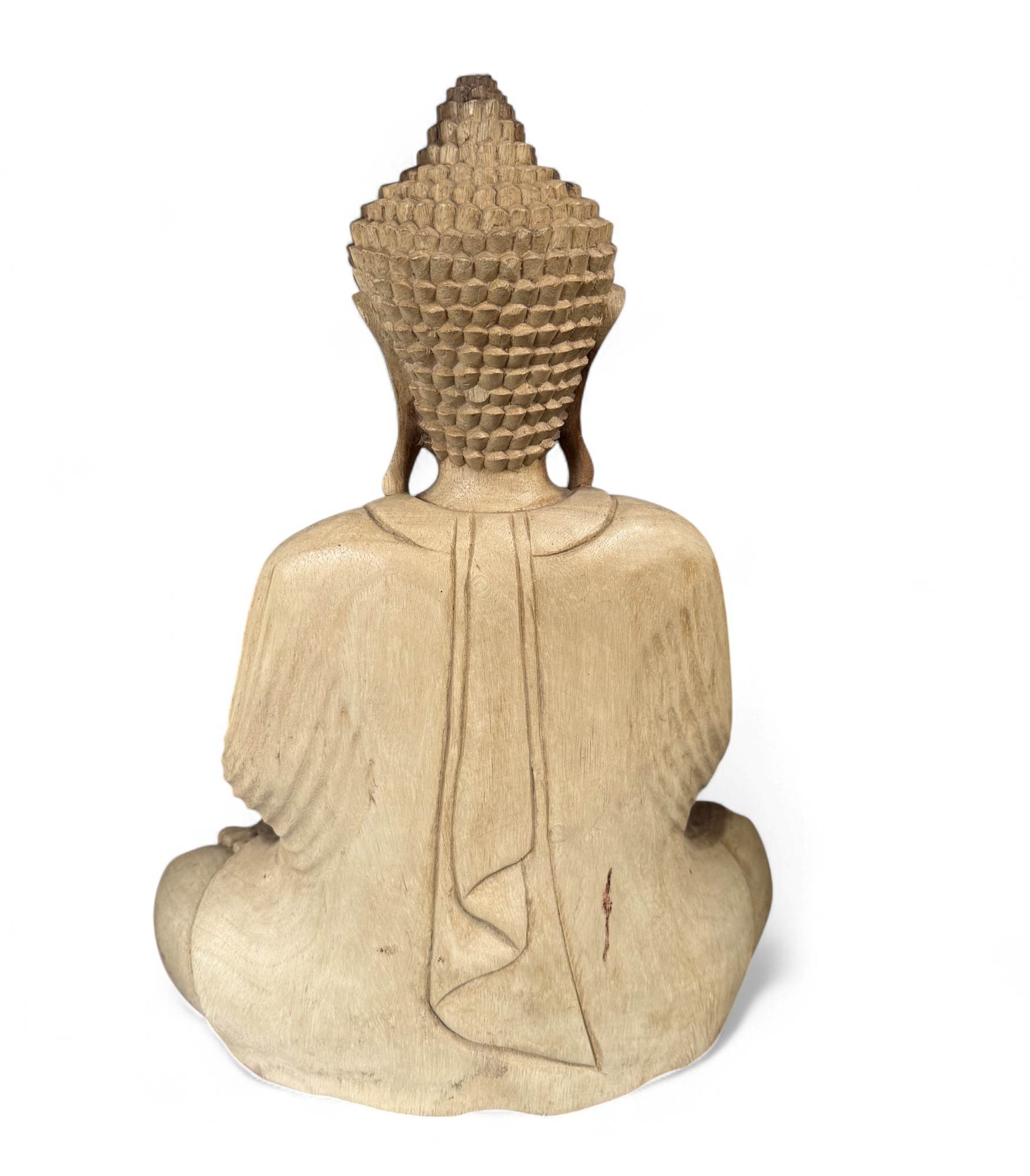 Namaste Buddha 52 cm – Suar Holz Statue – Handgeschnitzt & spirituell