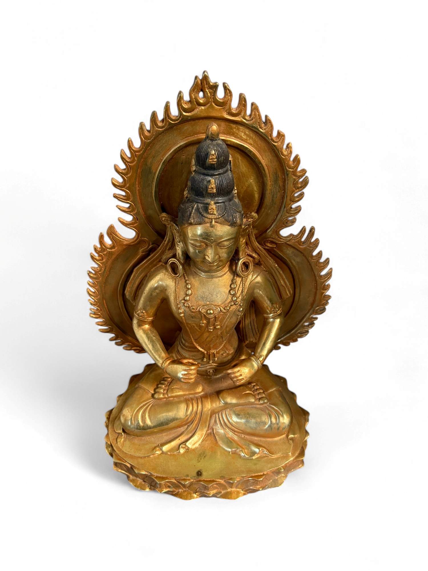 Bodhisattva Figur Bronze China Skulptur 43 cm groß