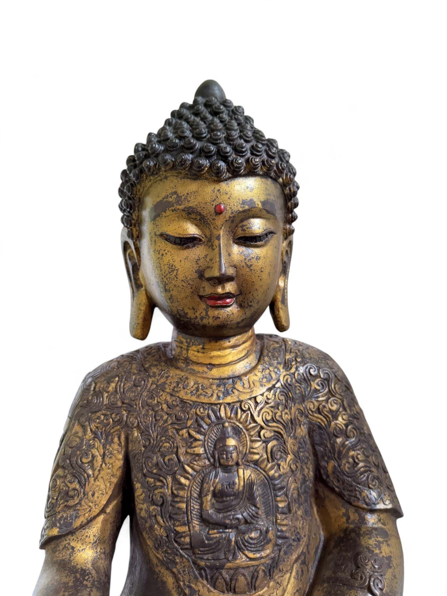 Buddha Figur Bronze Skulptur Siddharta Gautama Statue 41 cm