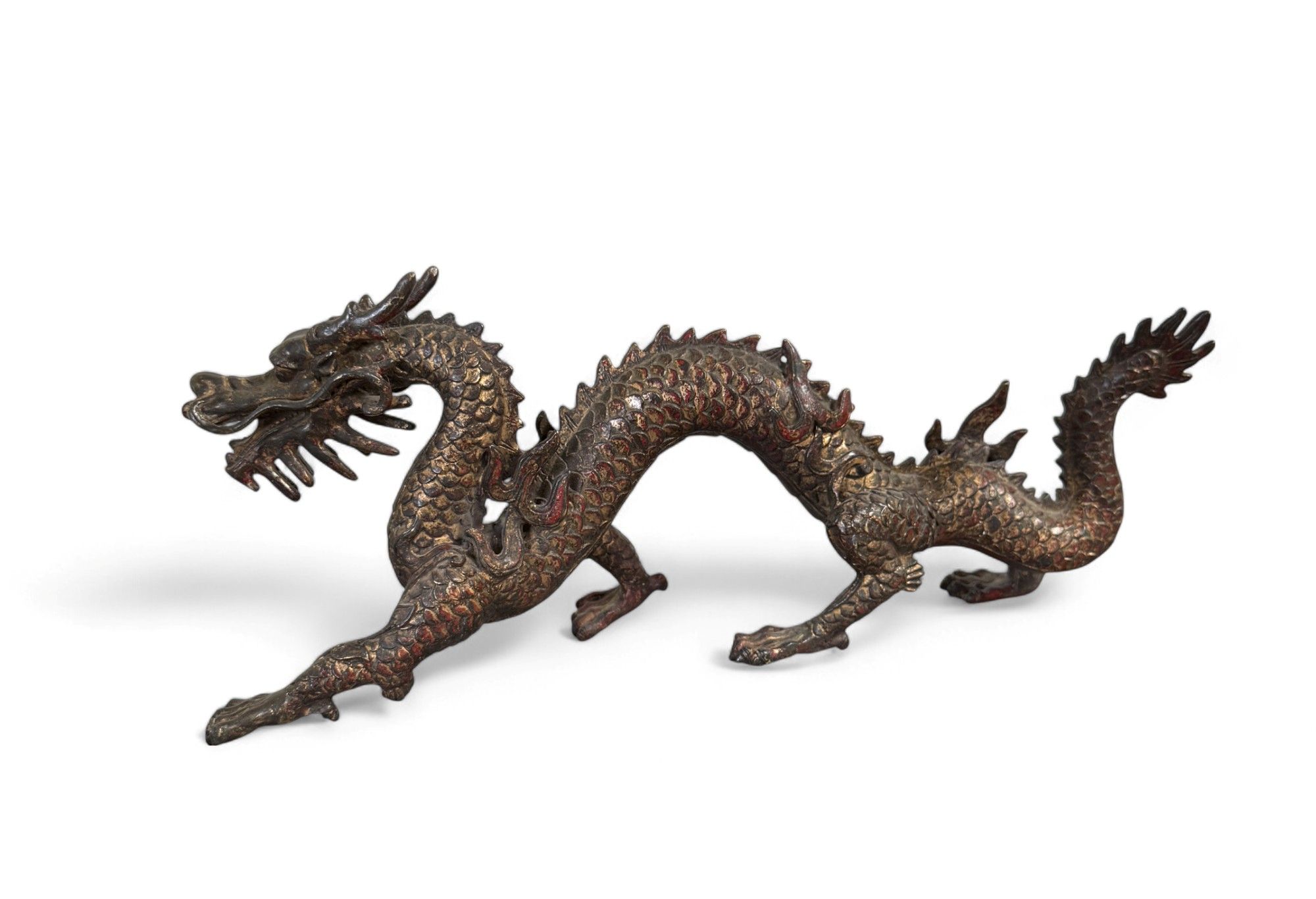 Bronze Drache China – Chinesische Drachenfigur 34 cm