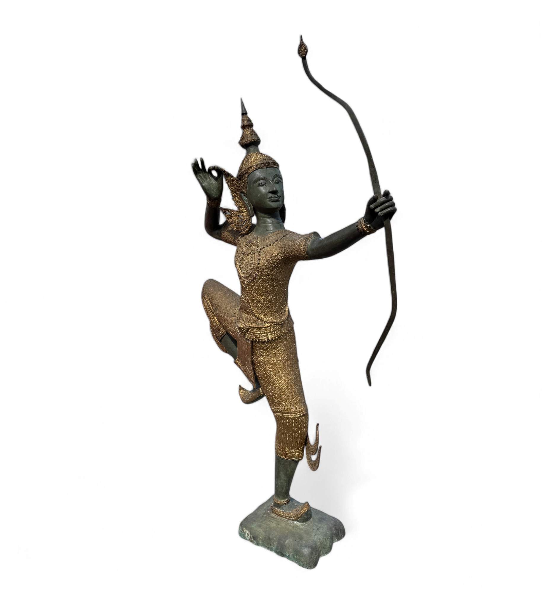 Thailändische Rama Bronze Statue Avatur Vishnus 170 cm groß