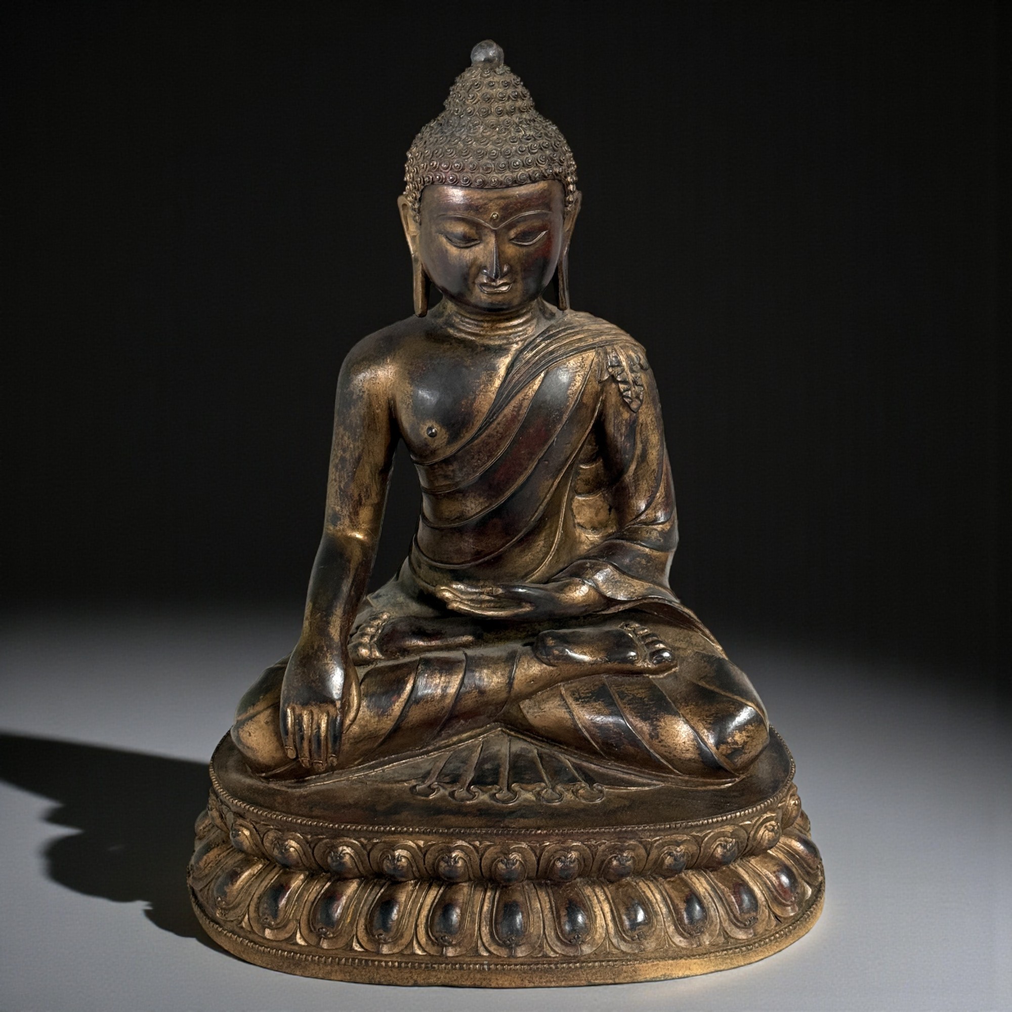 Siddharta Gautama Bronze Buddha Figur 45,5 cm groß
