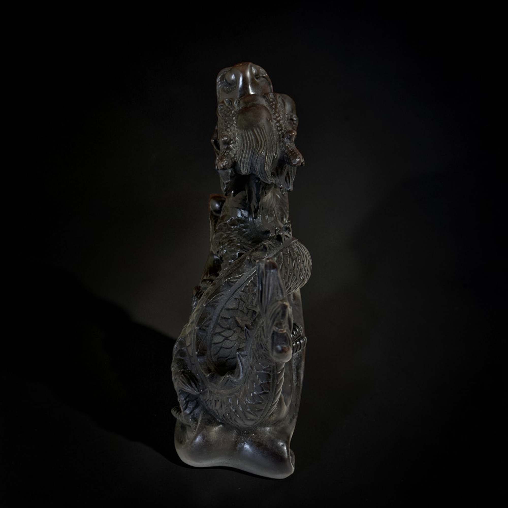 Chinesischer Drache Bronze Figur - Fengshui Skulptur 25 cm