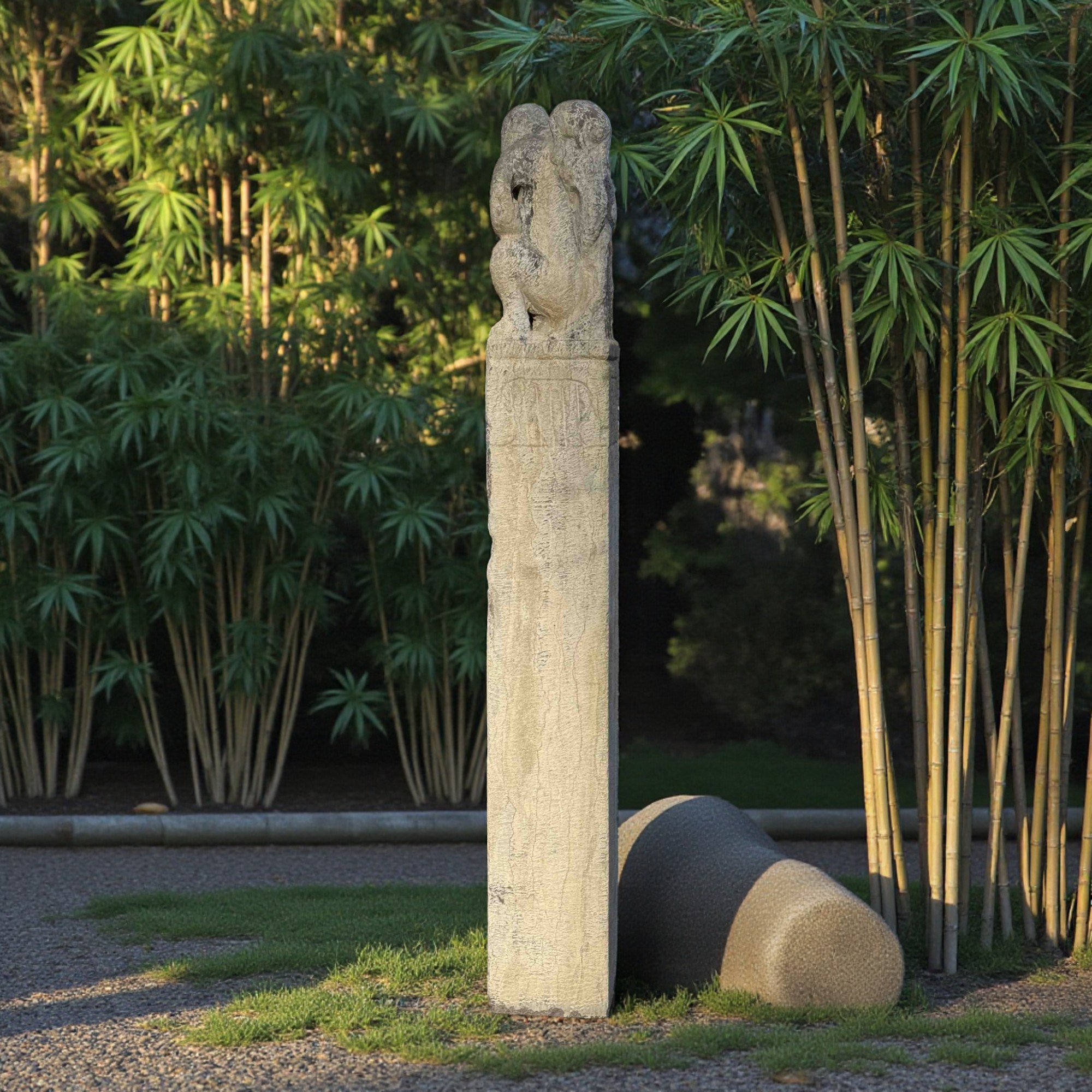 Garten Pagdoe Steinfigur Affen Skulptur 150 cm