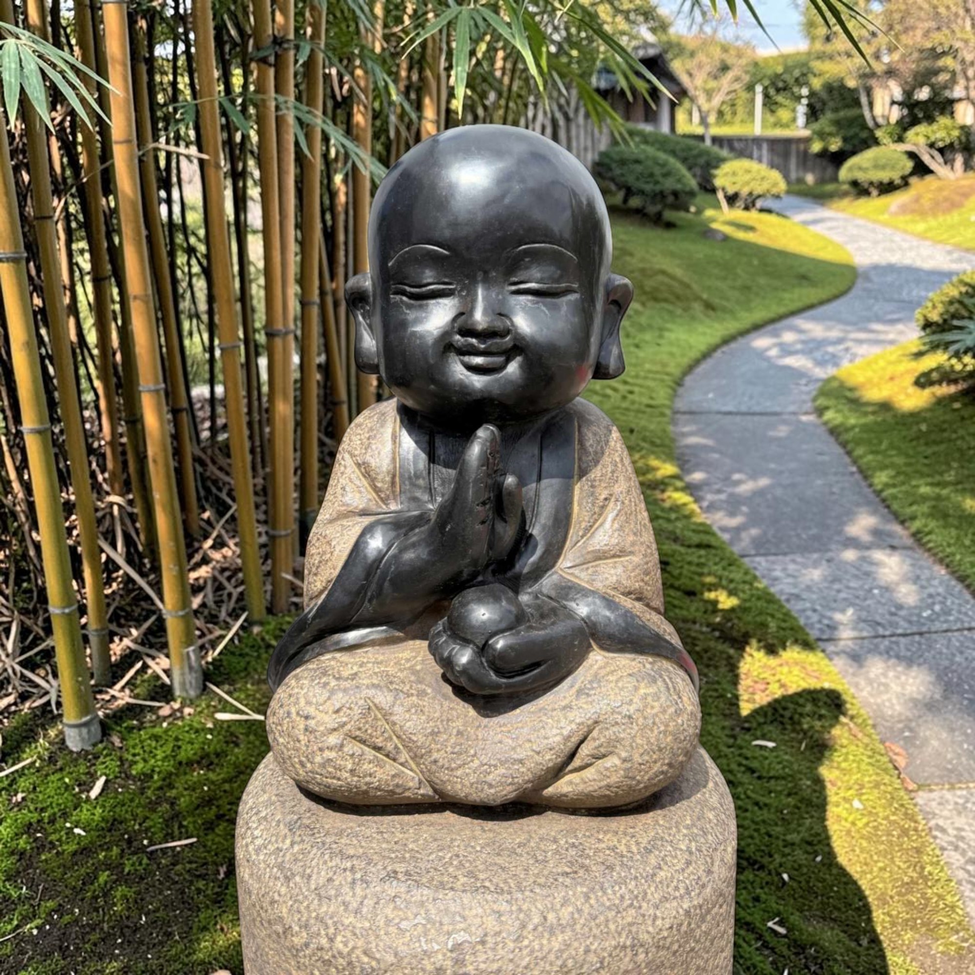 Zen Mönch Garten Figur China 62 cm groß