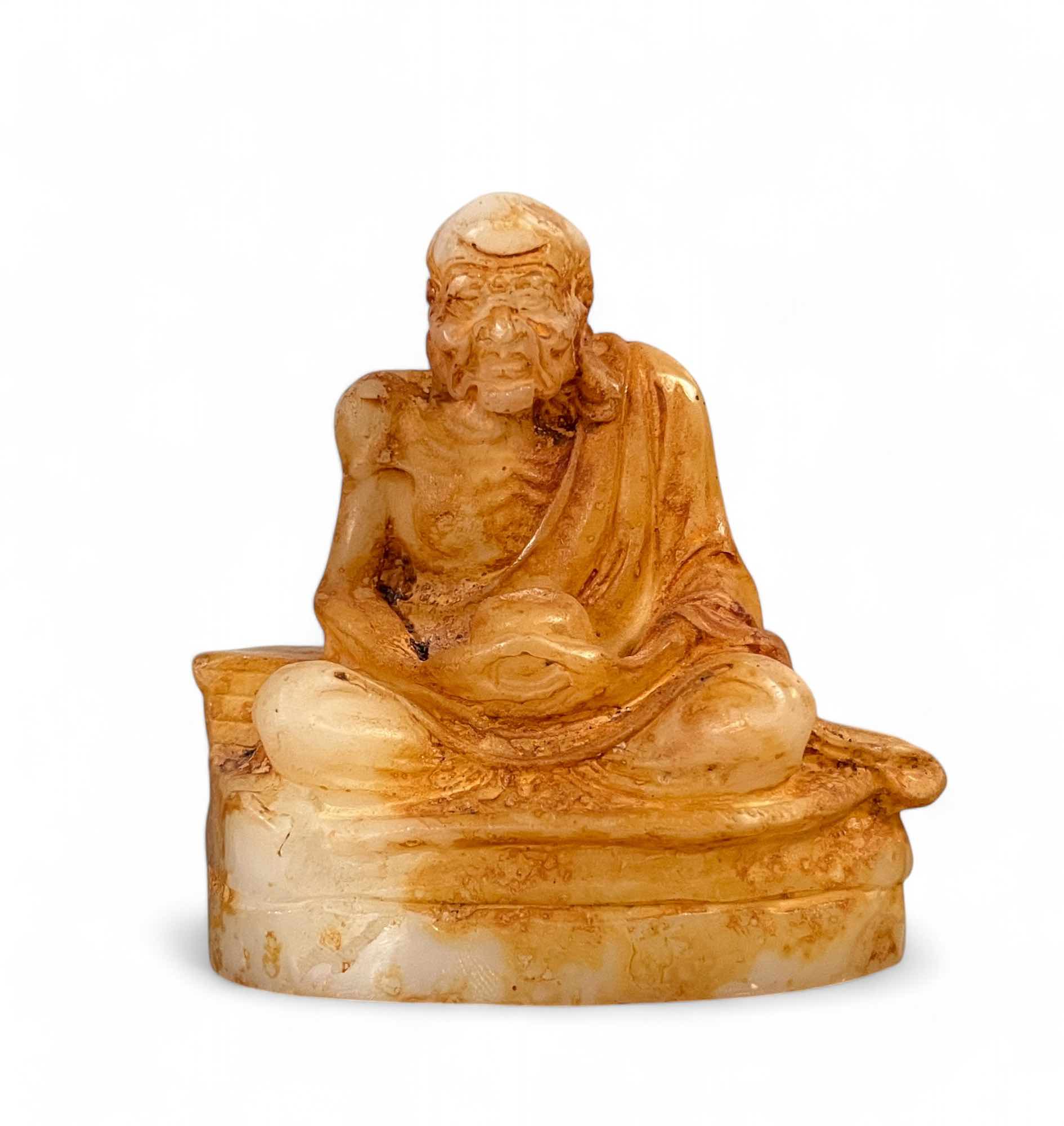 Arhat Lohan Figur (8,5cm) Hetian Jade