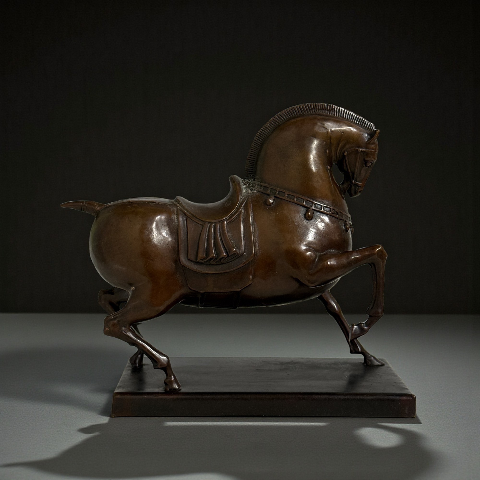 Pferde Skulptur Bronze Figur chines. Tierkreiszeichen