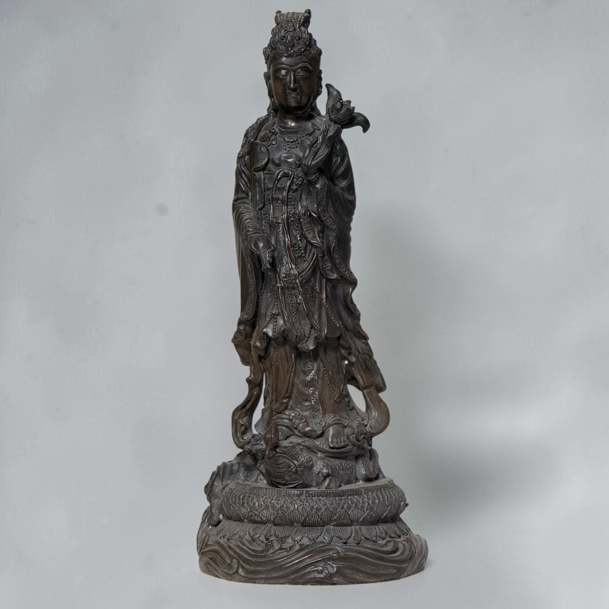 Buddha Figur Bronze Guanyin 45cm groß