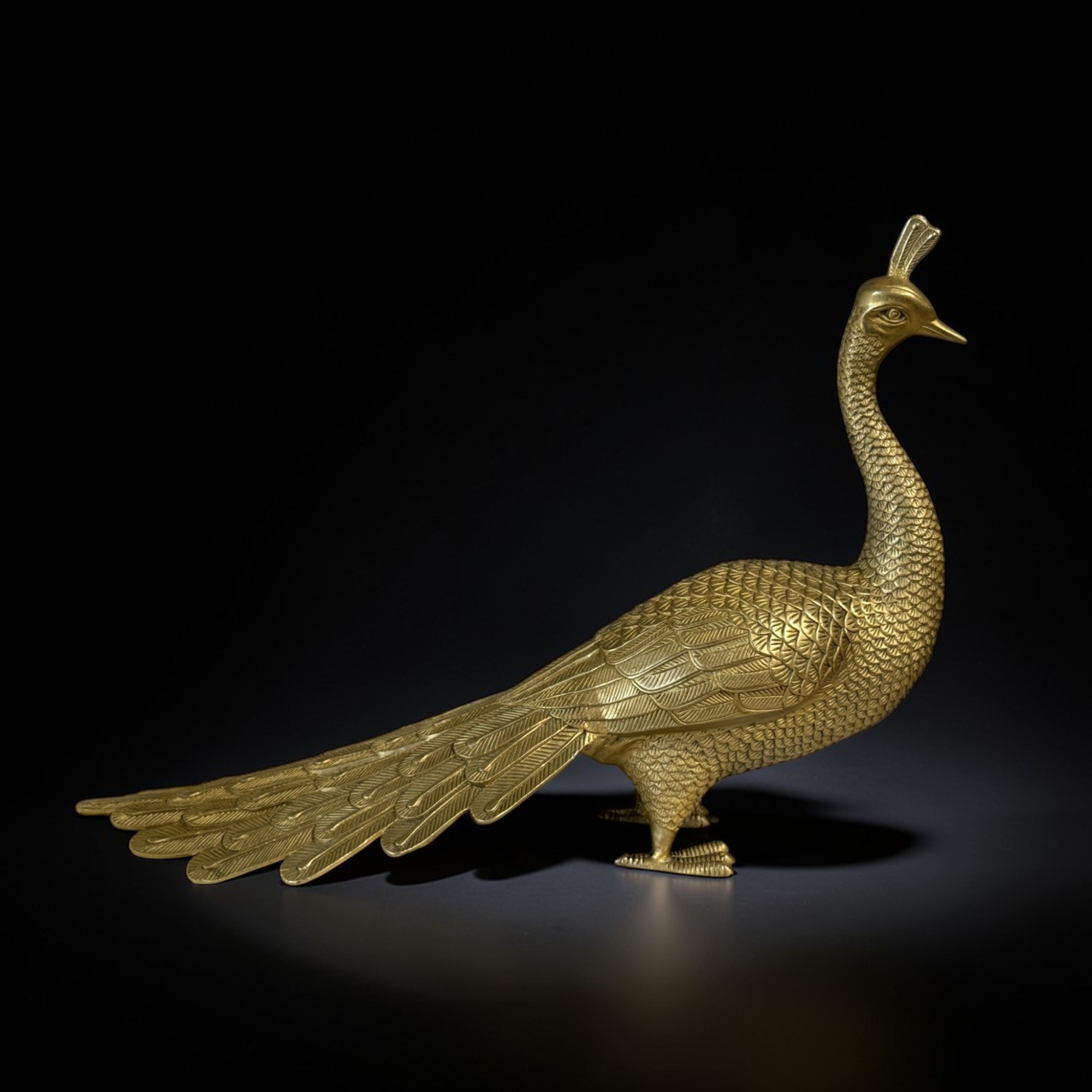 Hochwertiger Bronze-Pfau – Edles Kunsthandwerk aus Nordchina (50 cm)