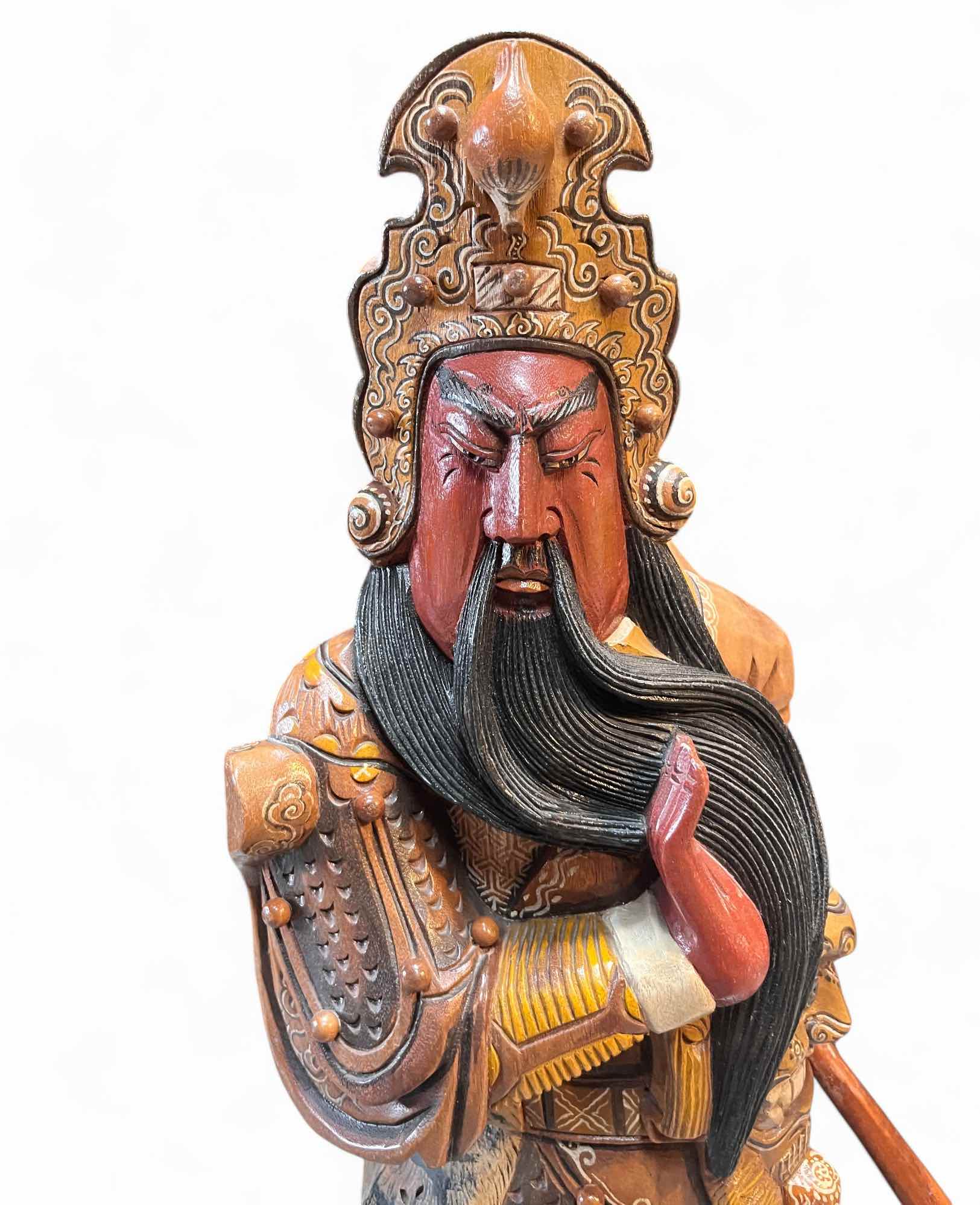 Guan Yu Krieger Holz Statue - China