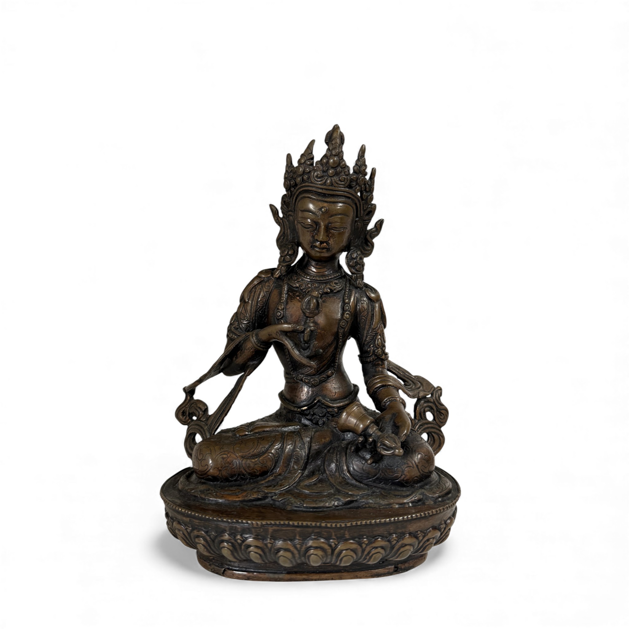 Vajrasattva Bronze Figur - Nepal - 20 cm - Sammlerstück