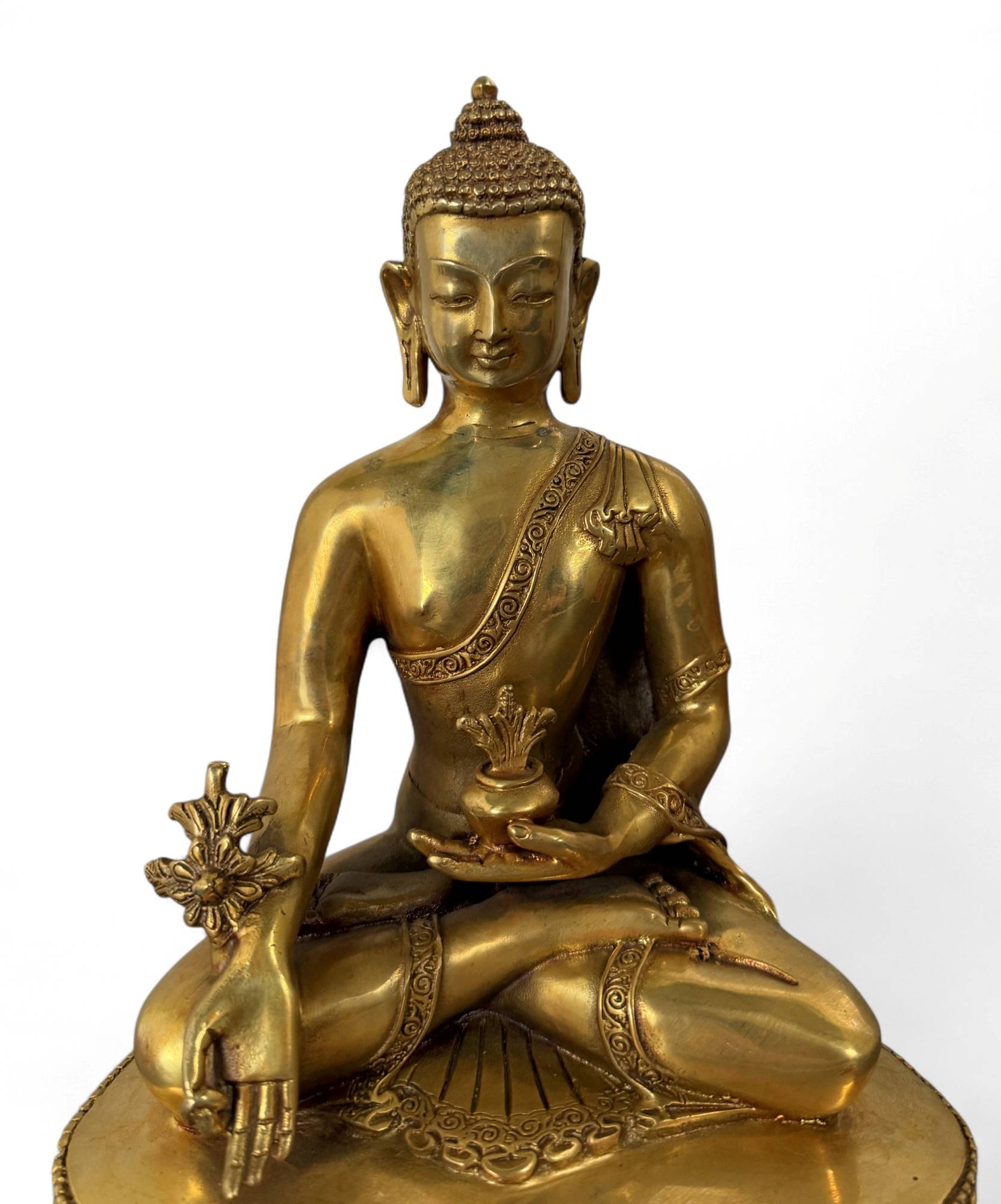 Medizin Buddha Figur Bronze Tibet China - 28,5 cm groß