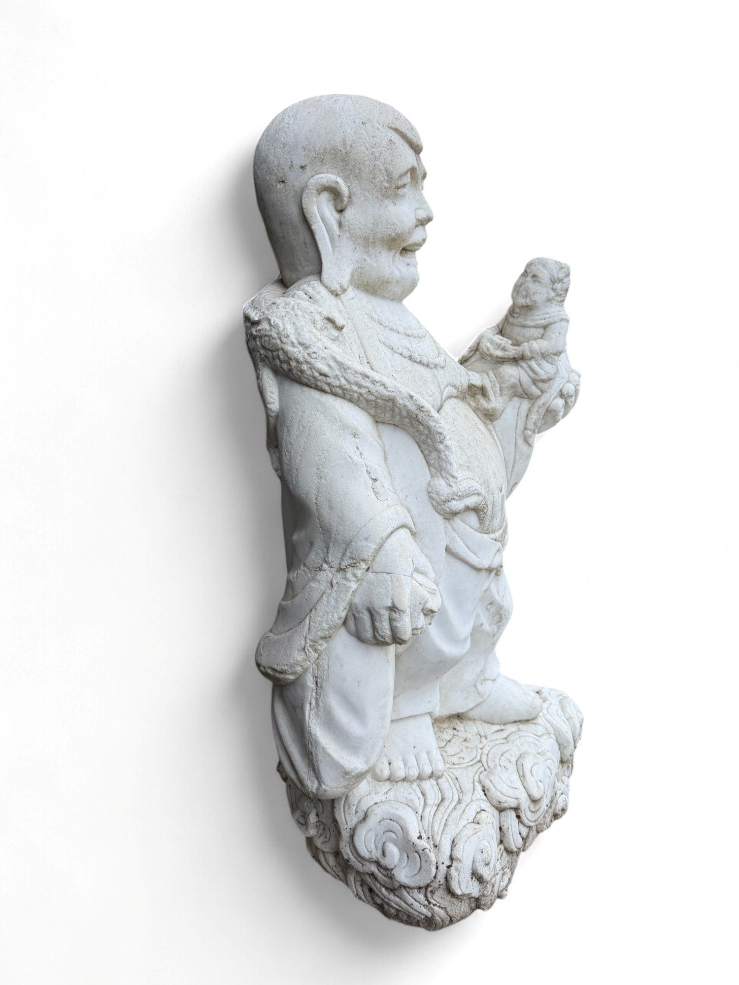 Hotai, dicker lachender Buddha aus Naturstein