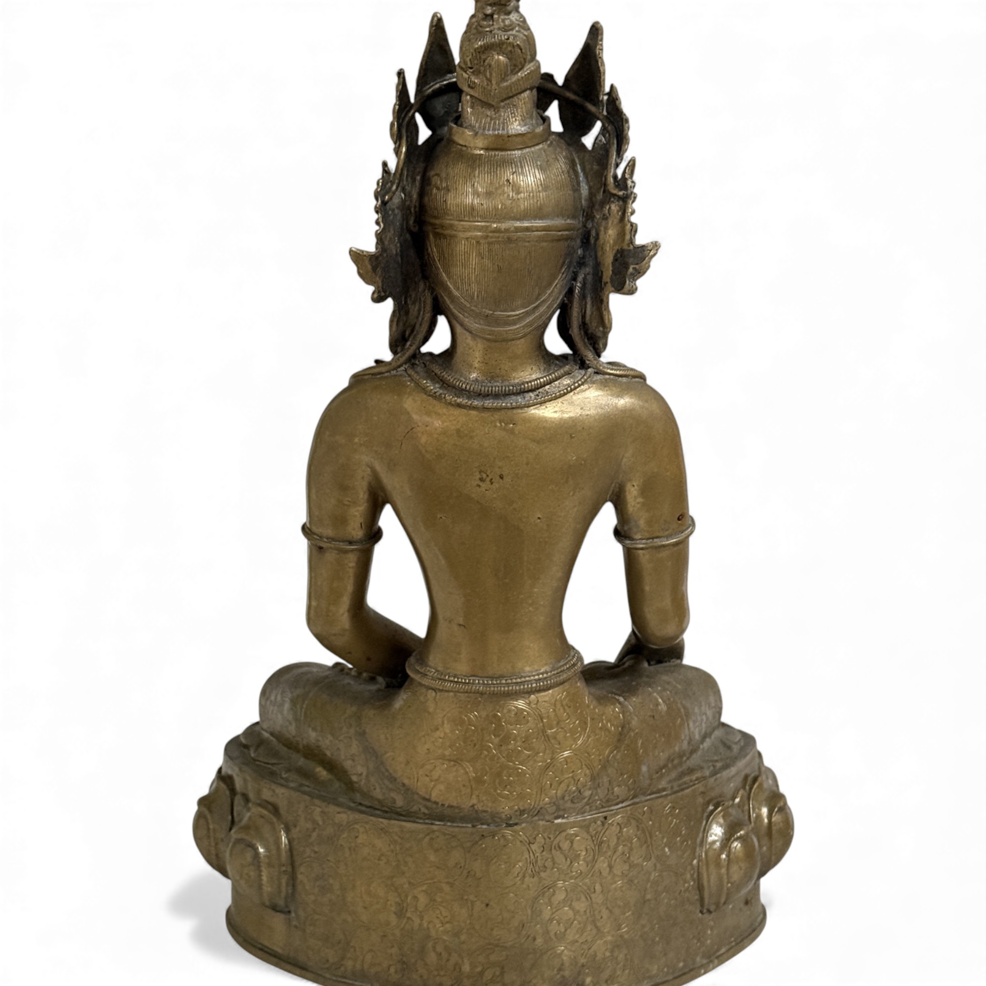 Tibet Buddha Skulptur aus Bronze mit Dorje