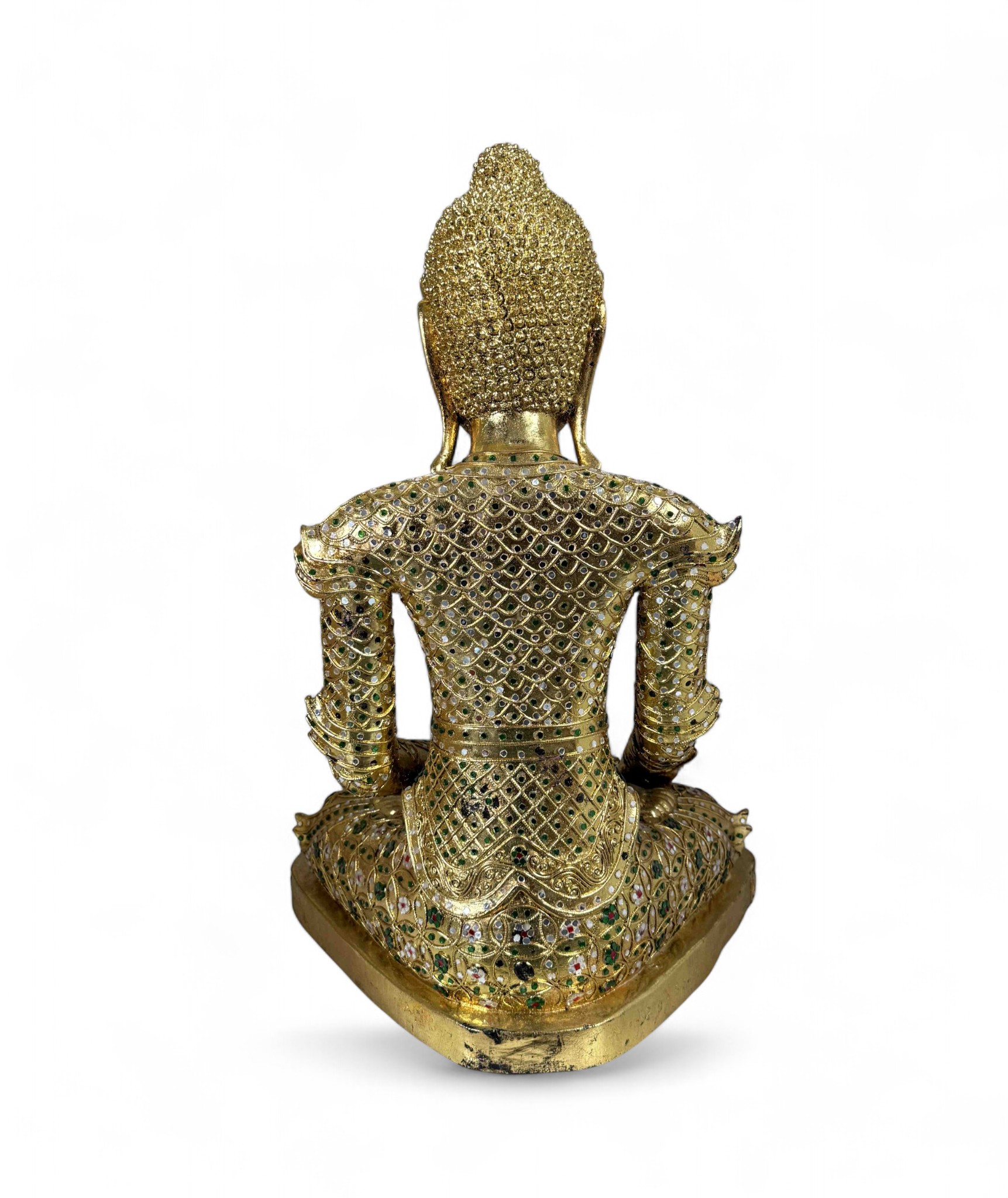 Holz Buddha Skulptur Thailand - blattvergoldet