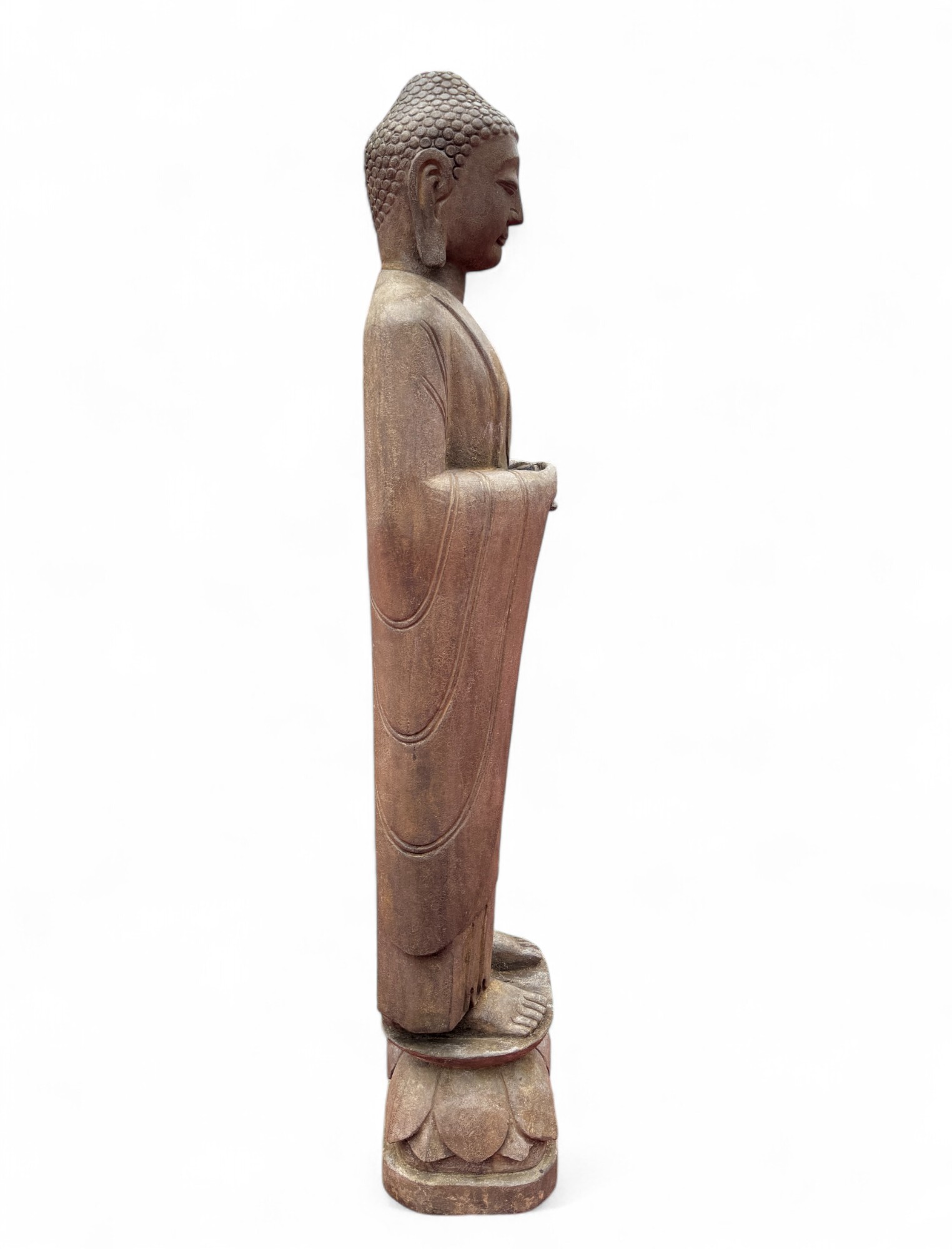 Garten Buddha Statue Naturstein Figur Meditations Geste