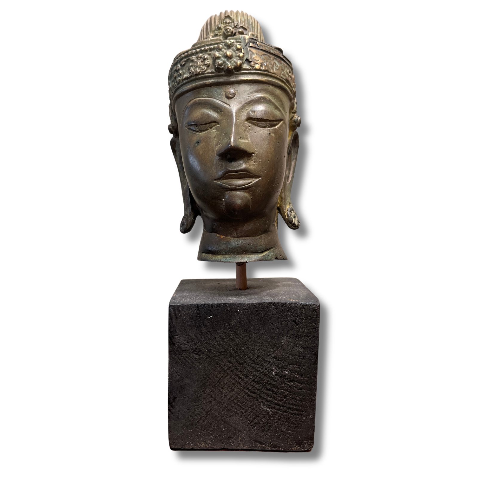 Buddha Kopf Bronze Figur Thailand - 24,5cm groß Buddha Kopf Bronze Figur Thailand - 24,5cm groß