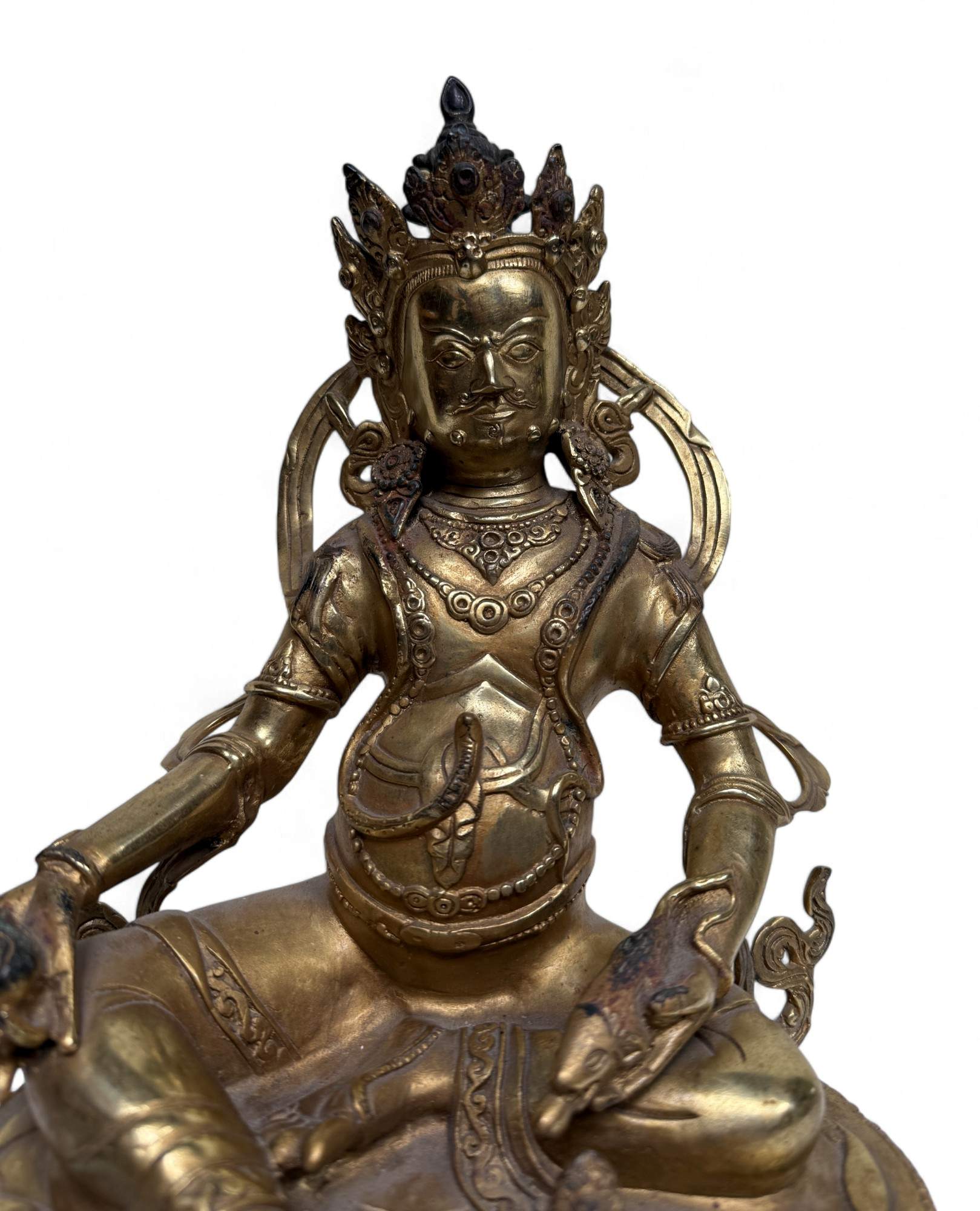 Kubera Jambhala Bronze Figur Tibet China Skulptur 29 cm groß