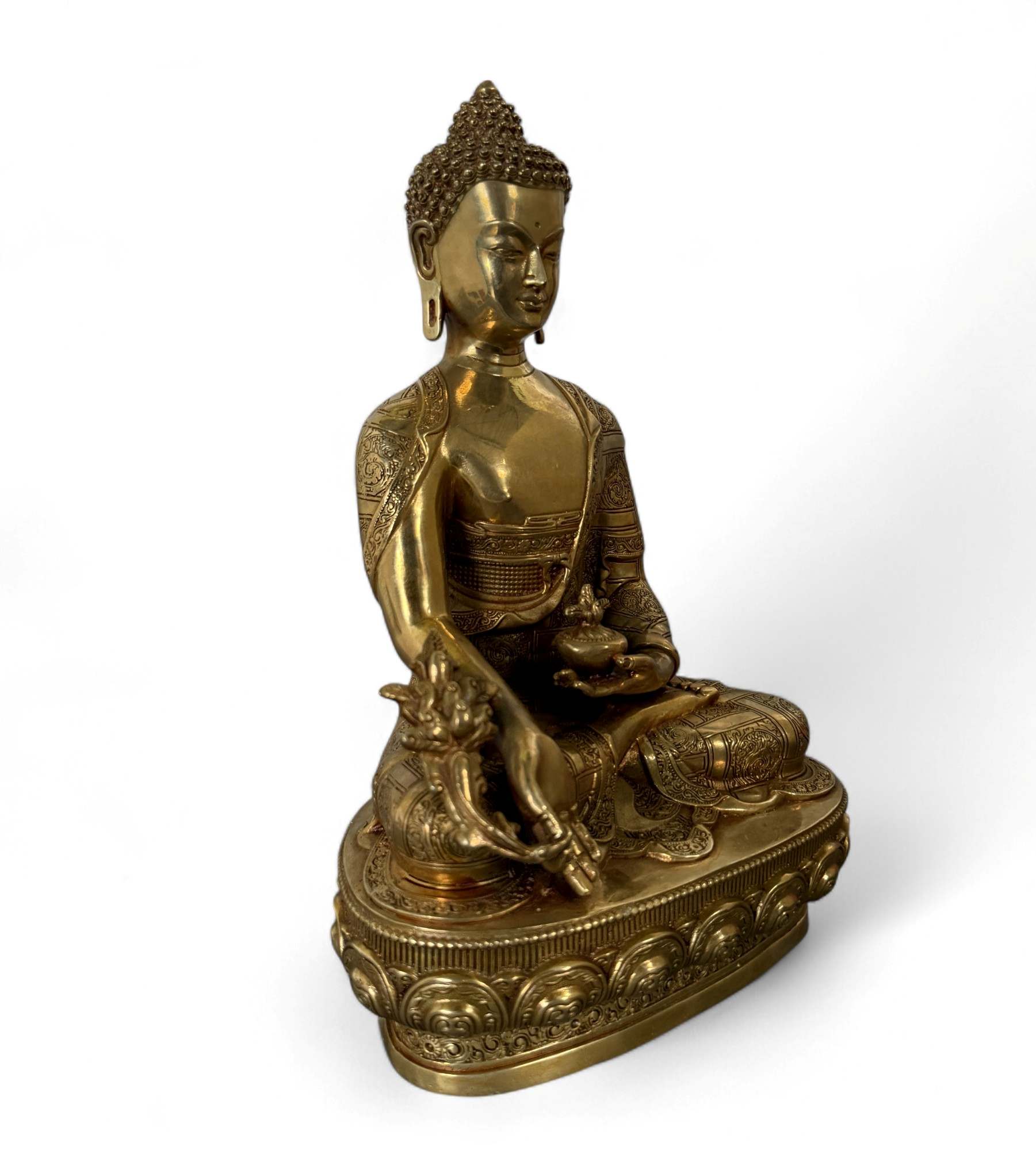 Medizin Buddha Figur Bronze Tibet China - 30 cm groß