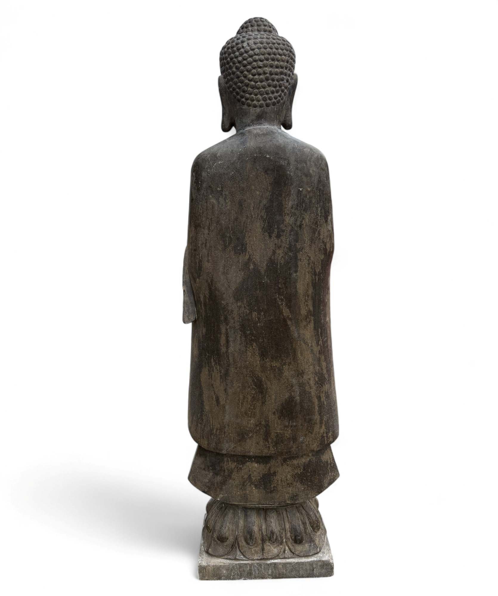 Garten Buddha Statue stehende Skulptur Schutz Geste 120 cm groß