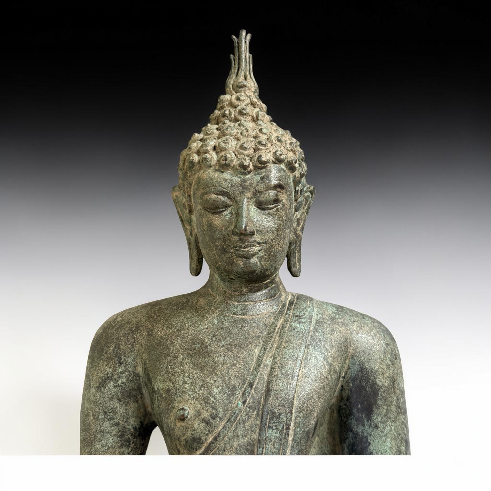 Buddha Thailand Bronze Statue Ayutthaya 35 cm Skulptur Figur