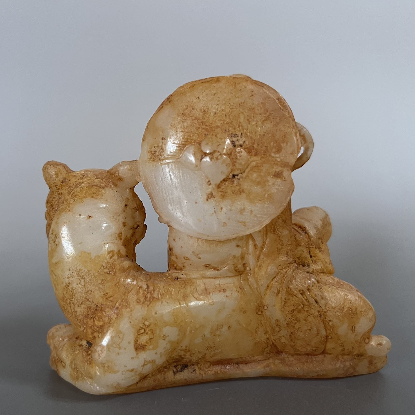 Arhat Figur China Jade Buddhismus Luohan - 9cm