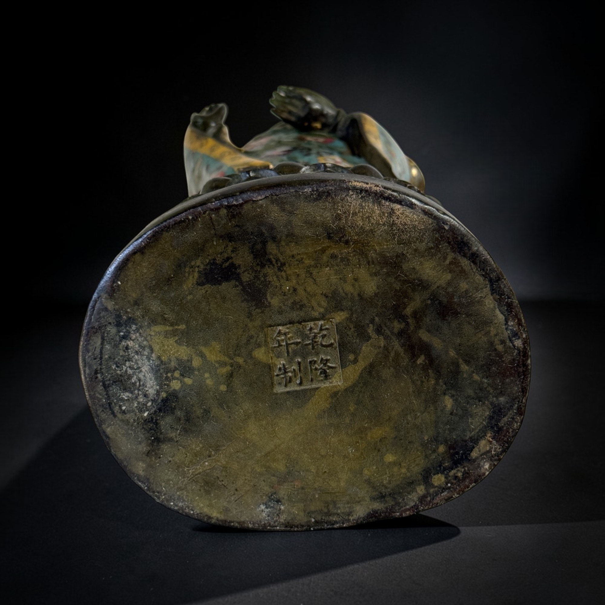 Guan Yin Bronze Figur China Bodhisattva Skulptur Buddha Figur