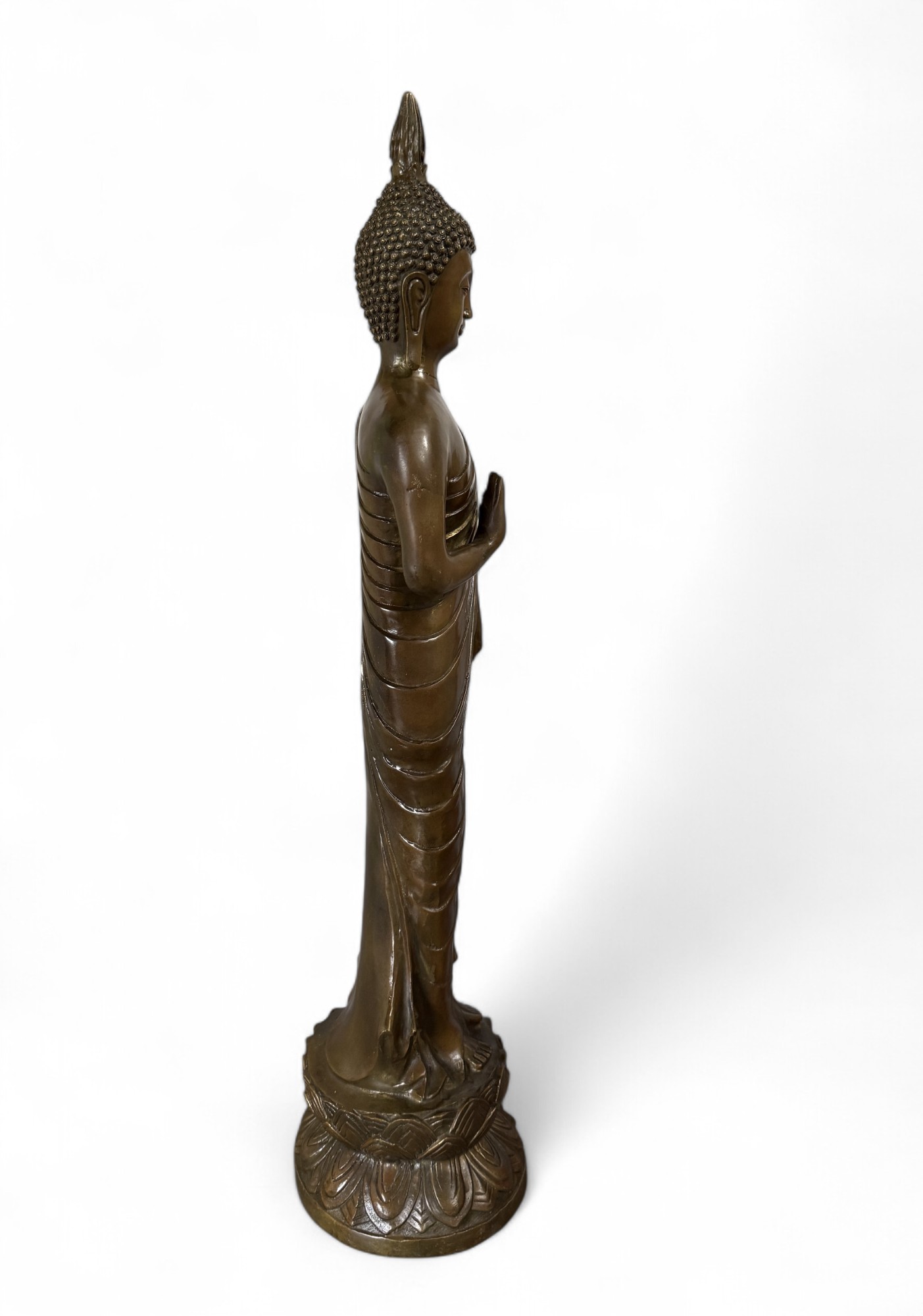 Bronze Buddha mit Teaching Mudra 69 cm – Tibet/China – 5,5 kg
