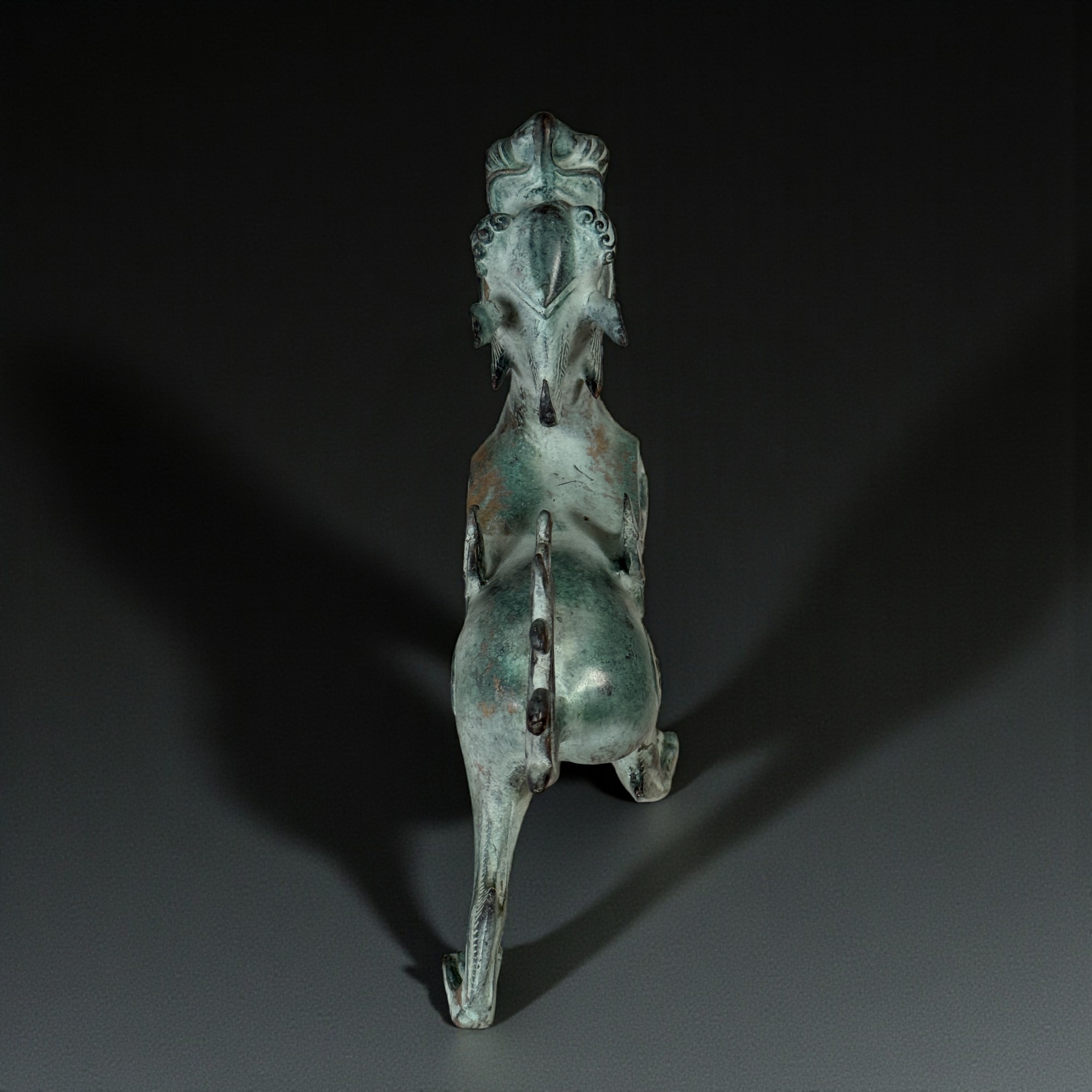 Chinesischer Pixiu Drache Bronze Skulptur 31 cm lang