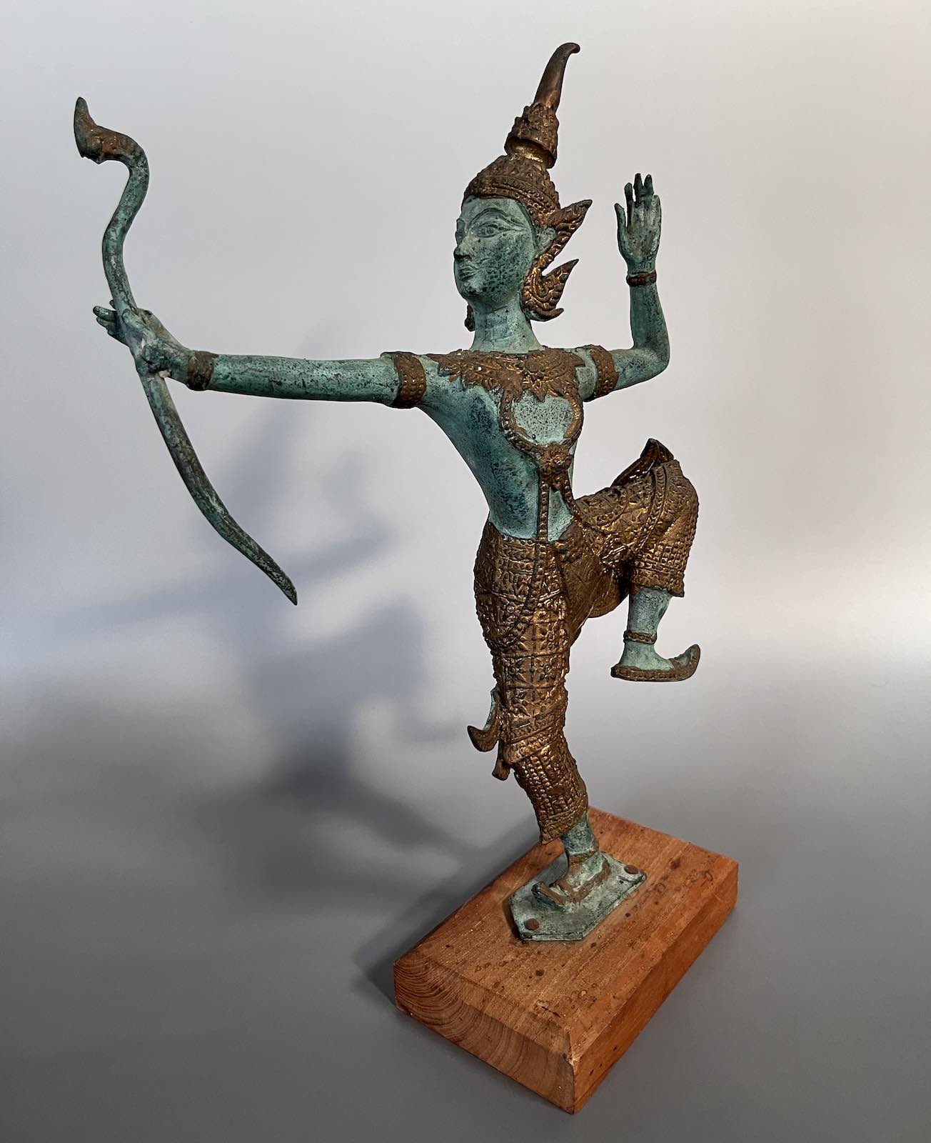 Rama Bronzefigur Thailand Avatar Vishnus 31cm