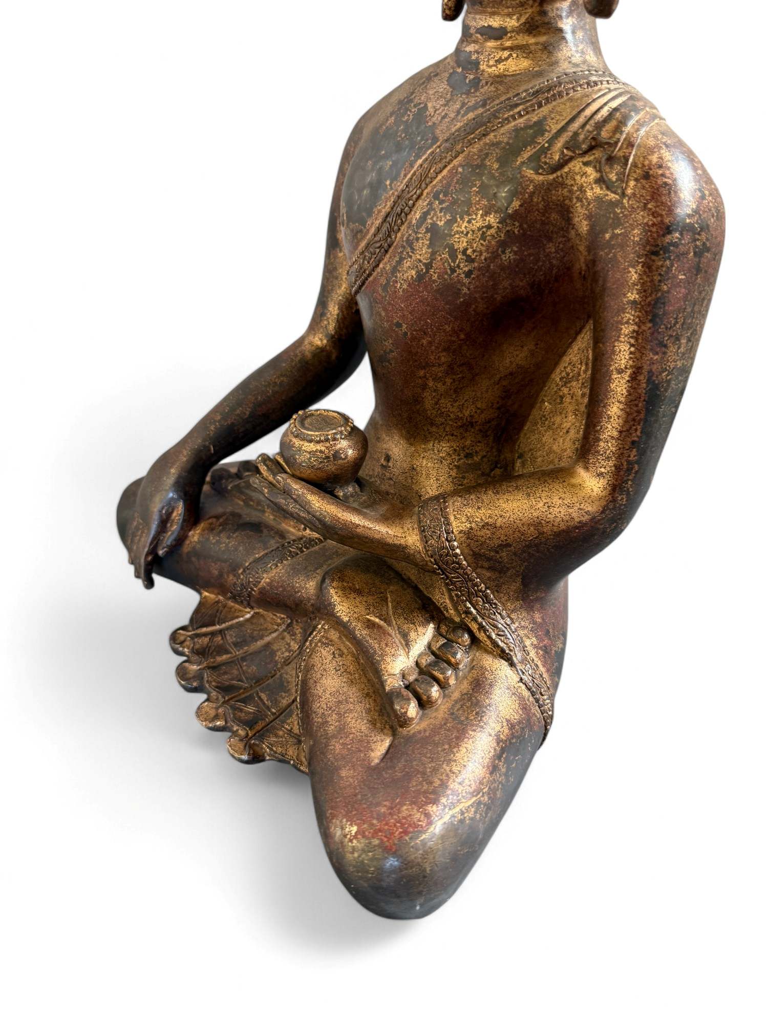 Siddharta Gautama Bronze Buddha Figur 39 cm groß
